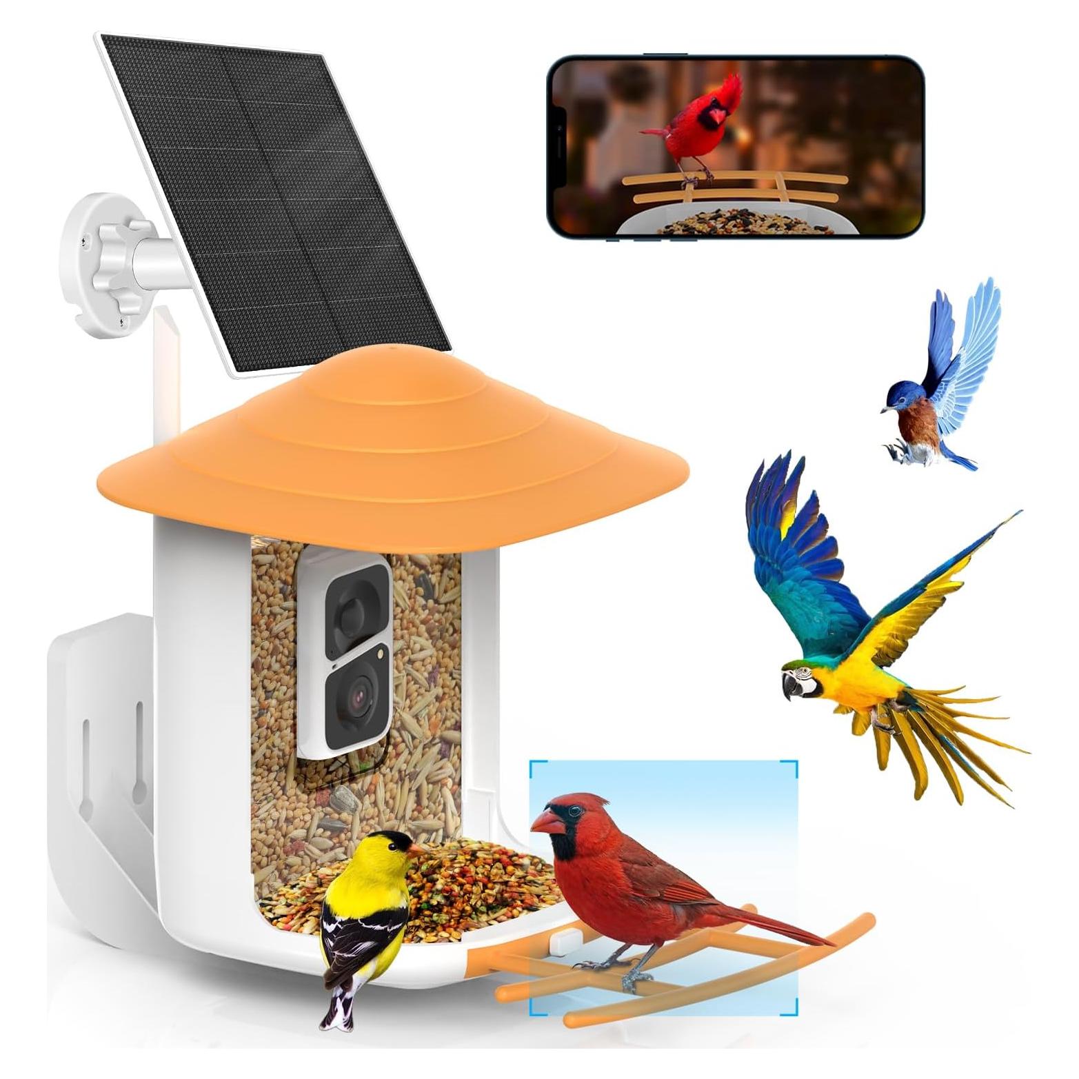 Comedero Inteligente para Aves SOLIOM BF09 con Cámara 2K