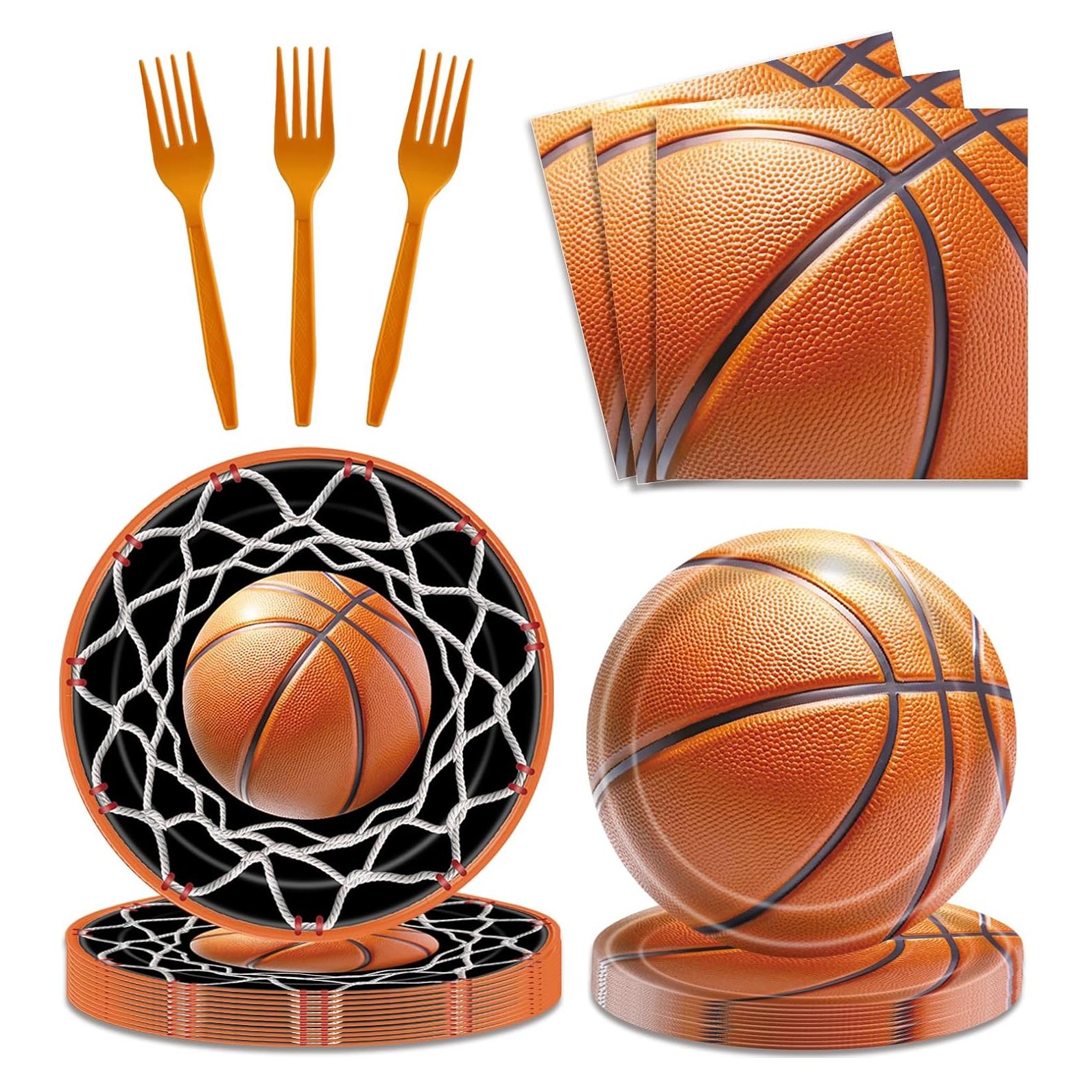 Juego de Vajilla Baloncesto Jeiotob 96 Piezas Fiesta