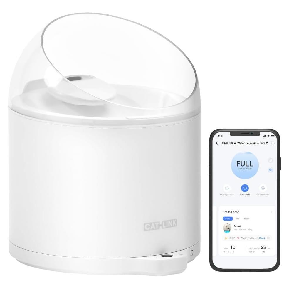 Fuente de Agua para Gatos CATLINK Pure 2 2.6L Ultra Silenciosa