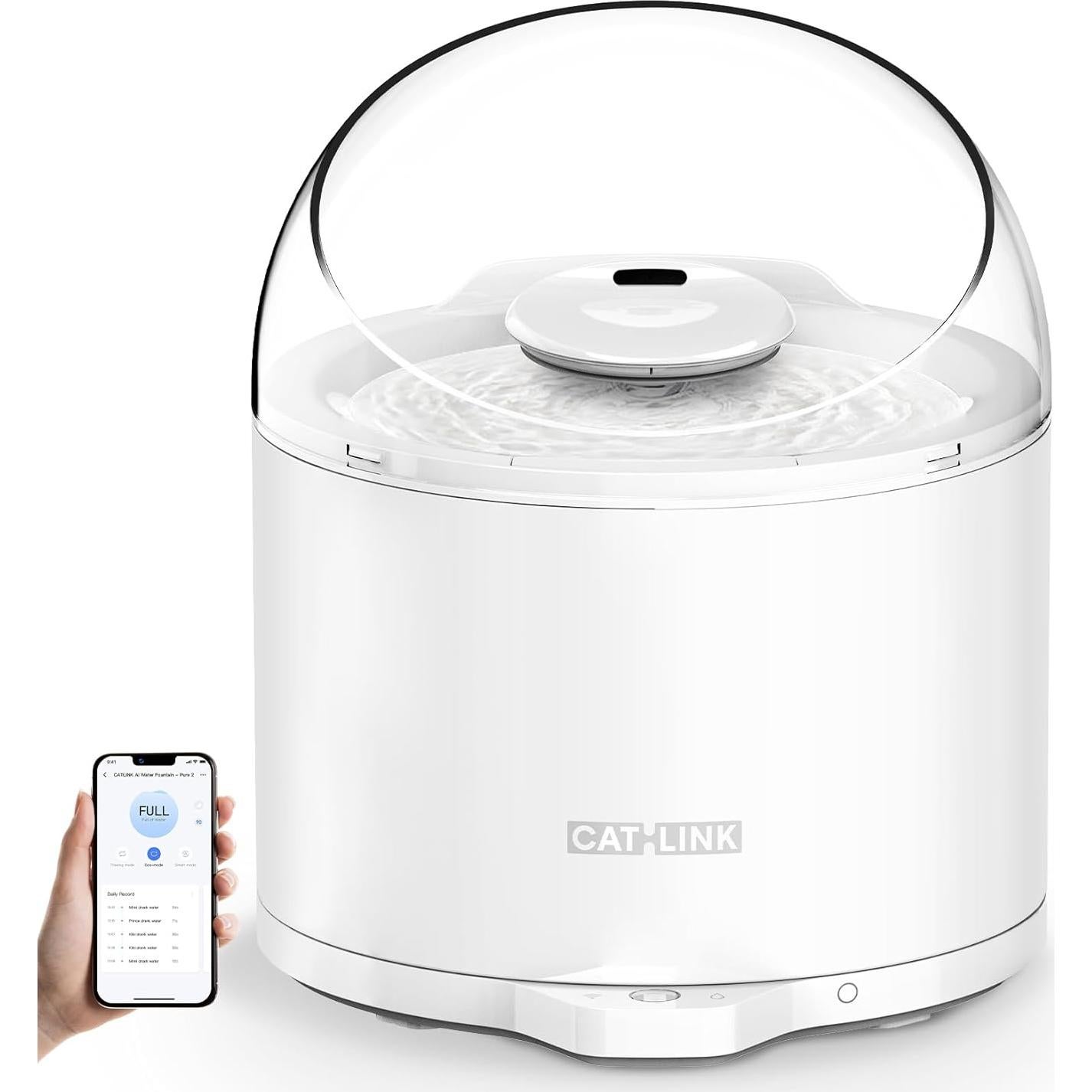 Fuente de Agua para Gatos CATLINK Pure 2 2.6L Ultra Silenciosa