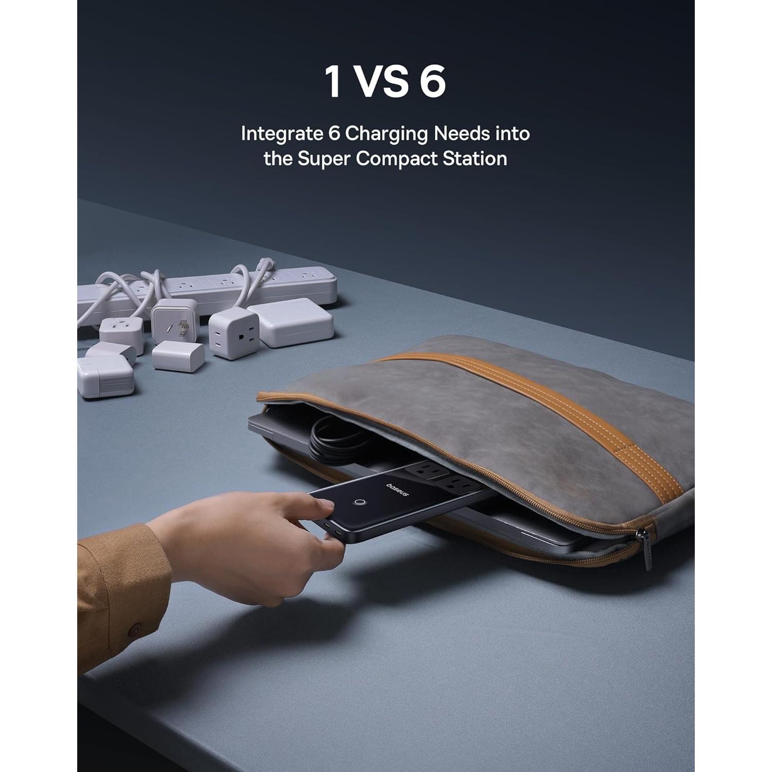 Baseus Blade Estación de Carga 140W 6-en-1 USB C con Pantalla