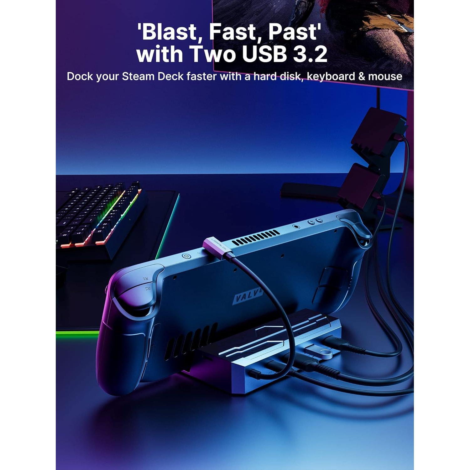 Estación de Acoplamiento JSAUX M.2 6-en-1 para Steam Deck