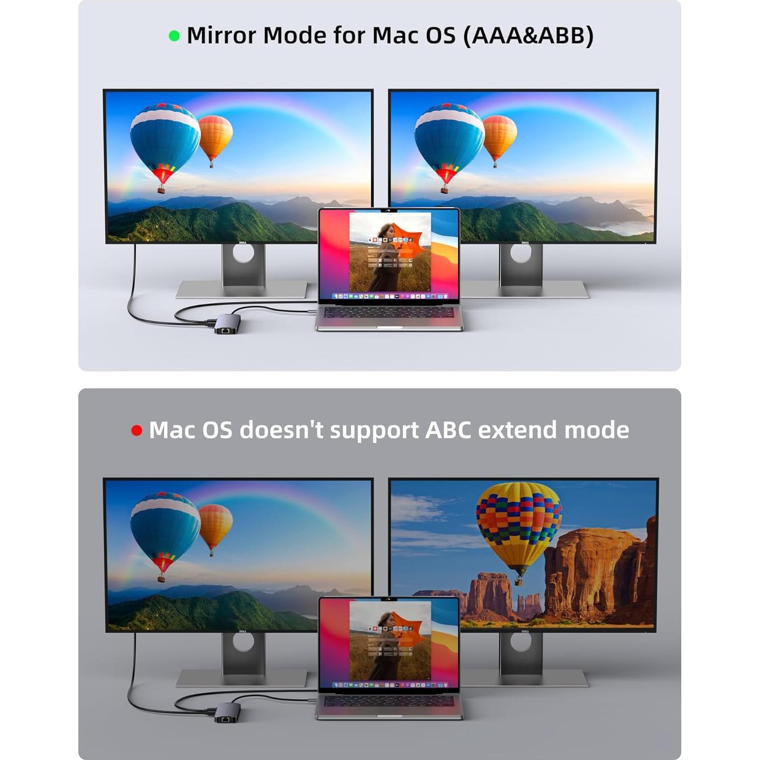 Hub USB C 10 en 1 Fairikabe con HDMI, VGA y Ethernet