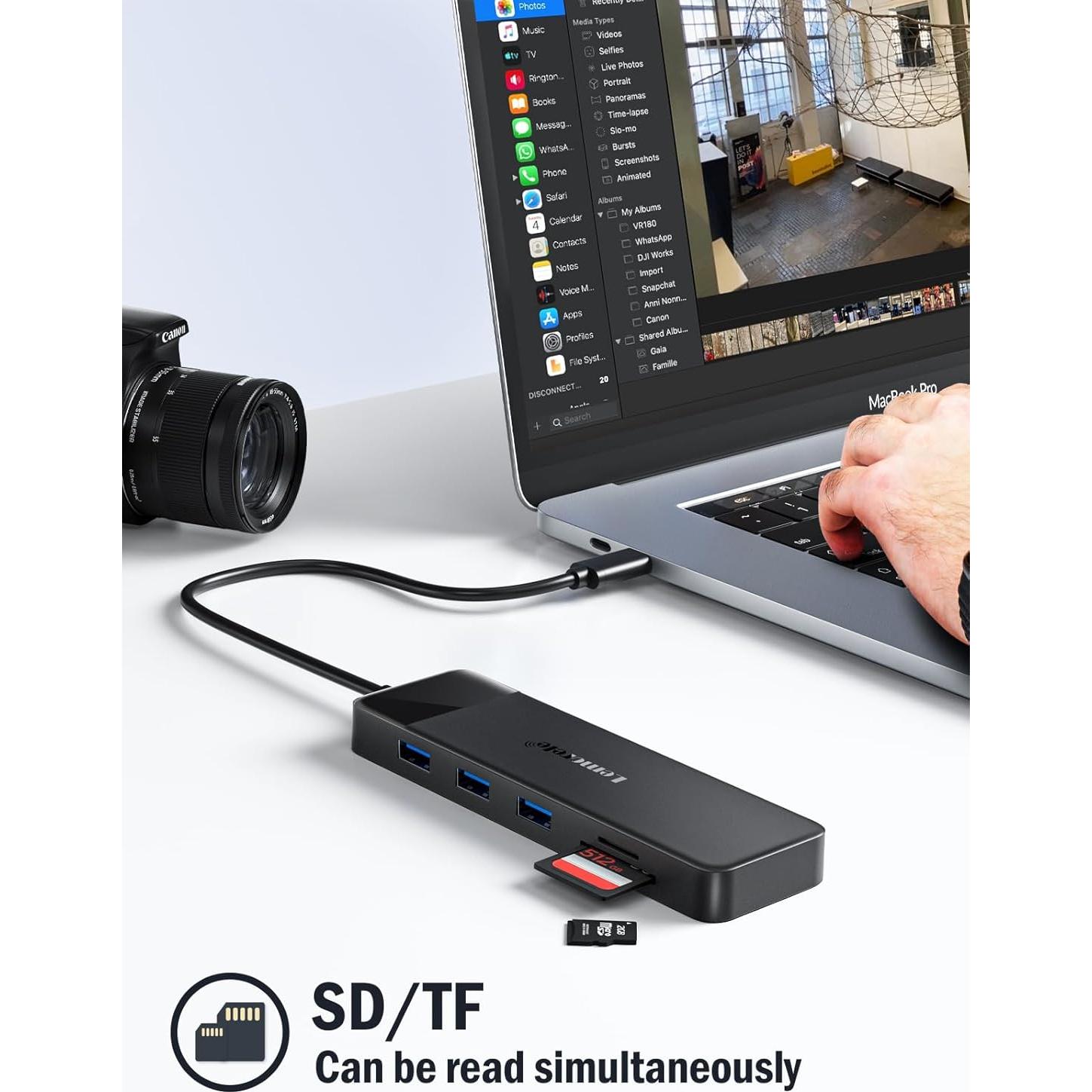Estación de Acoplamiento USB C Lemorele 10 en 1 Doble HDMI