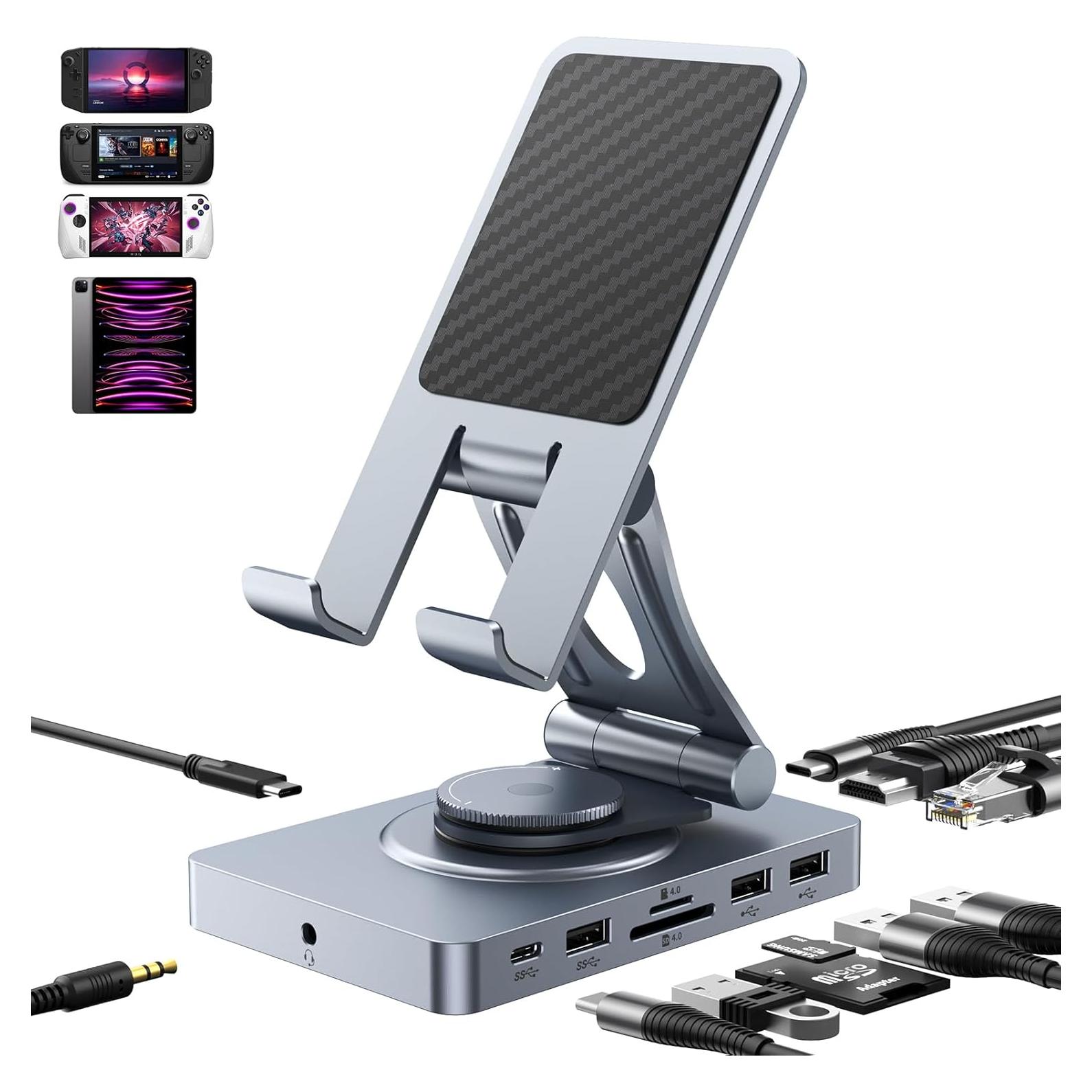 Estación de Acoplamiento USB-C NEWQ 11 en 1 HDMI 4K RJ45