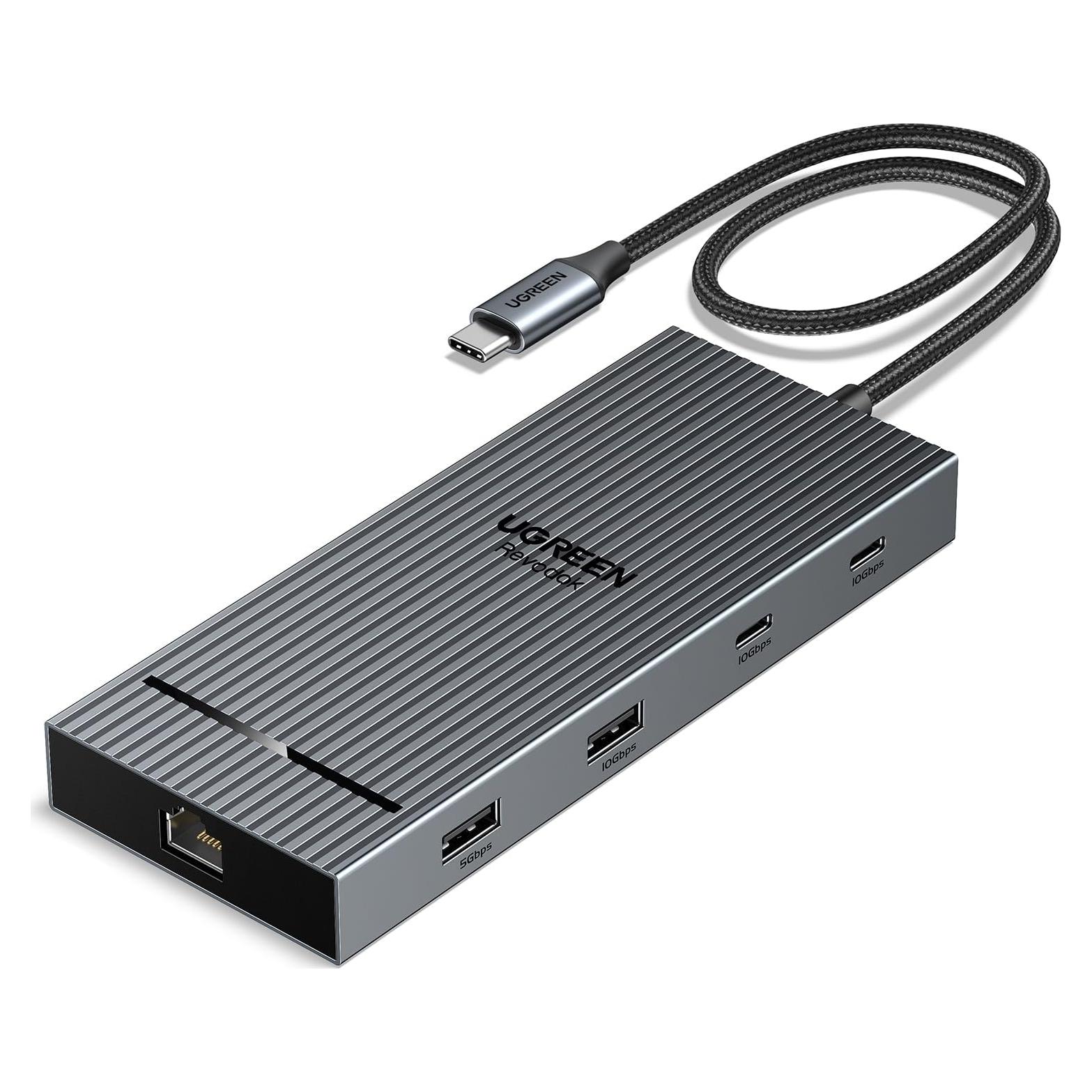 UGREEN Estación Acoplamiento USB C 10 en 1 Doble Monitor 4K