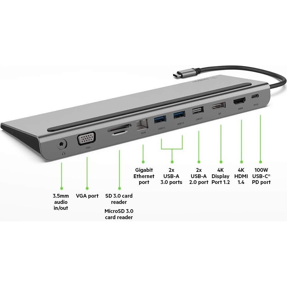 Hub USB-C Belkin 11-en-1 Docking Station 100W HDMI 4K
