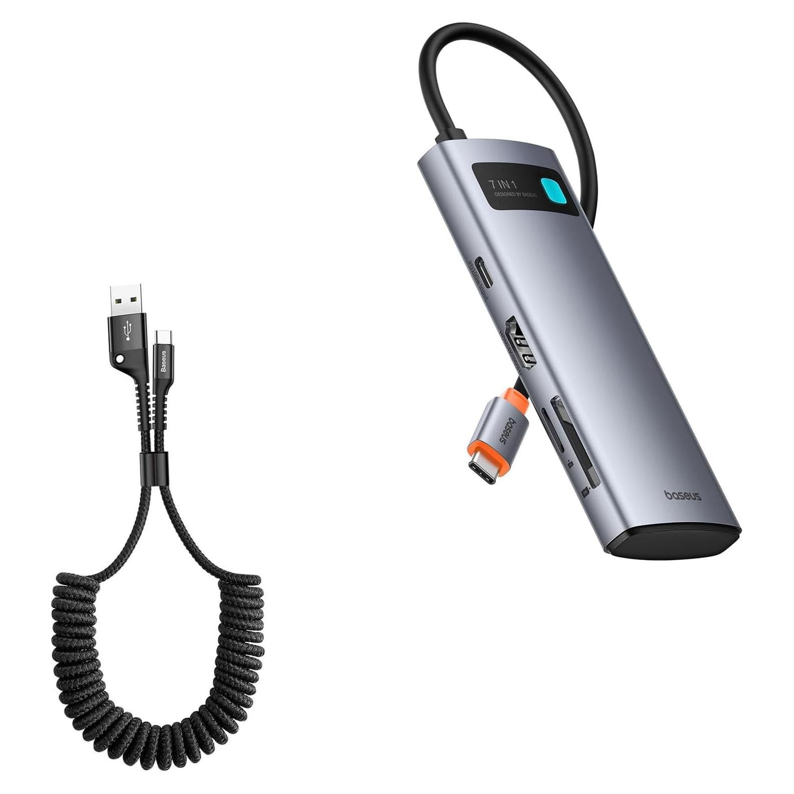 Baseus Hub USB 7 en 1 para Laptop + Cable USB-C 91 cm