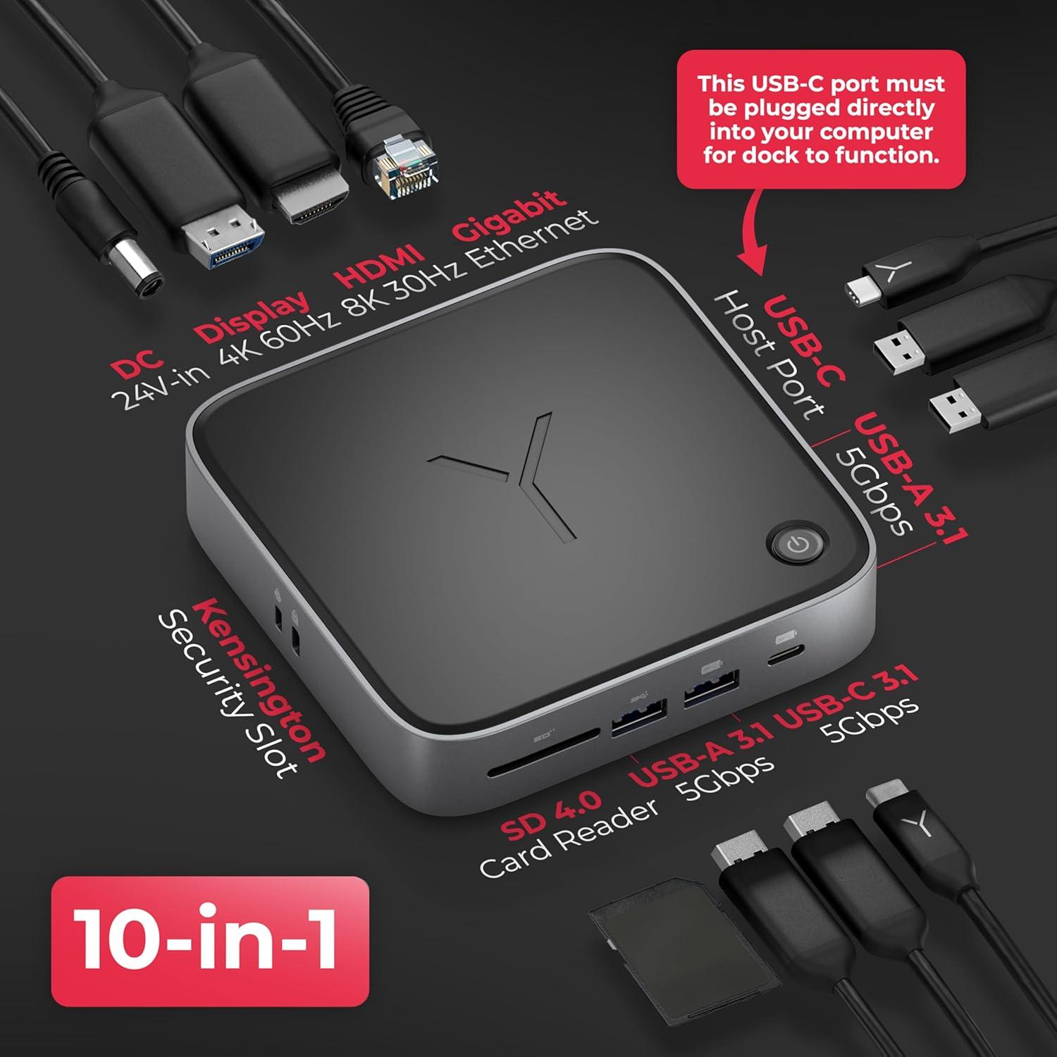 Estación de Acoplamiento Brydge Stone CORE 10 Puertos 100W