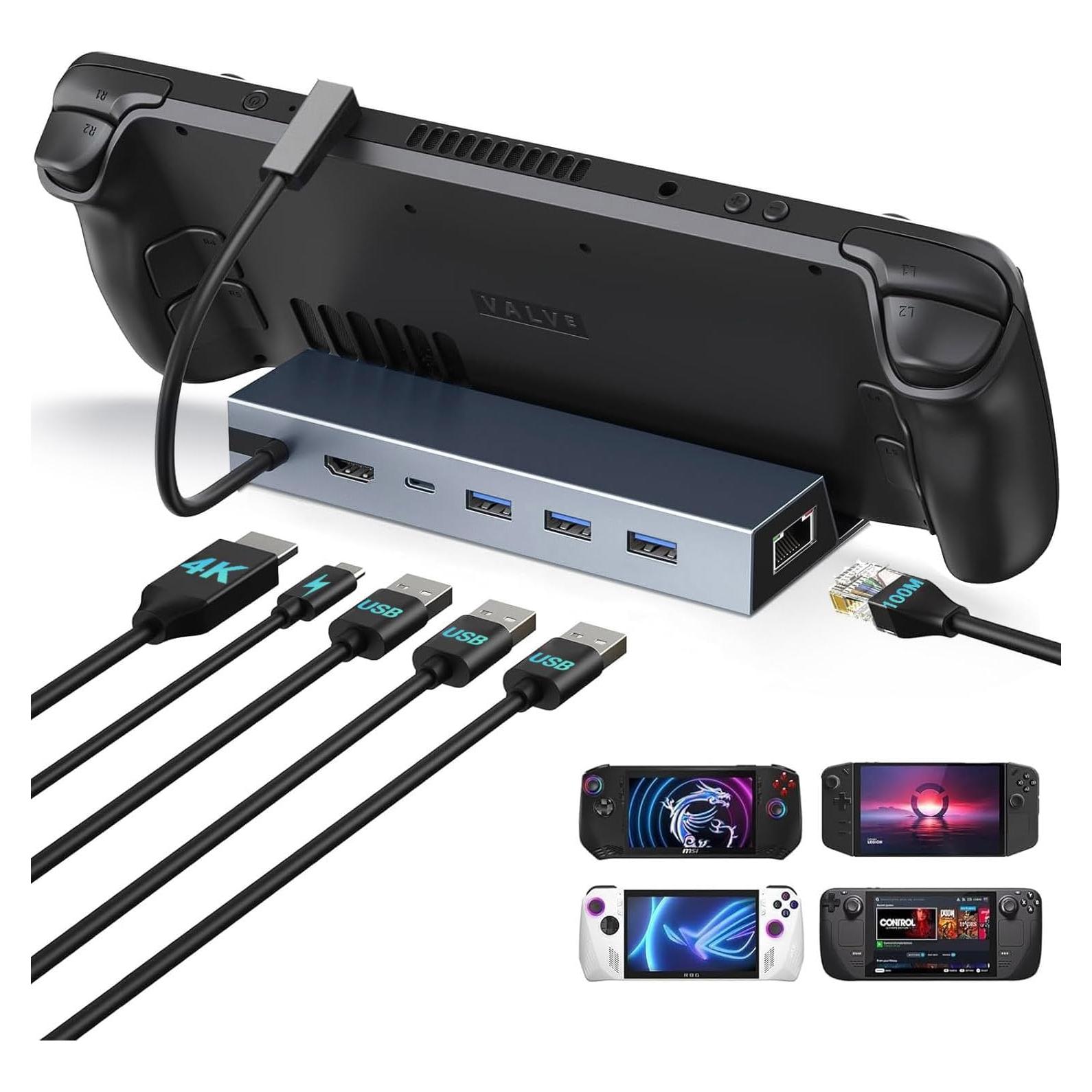 Dock Estación Acoplamiento 6-en-1 VIENON para Steam Deck