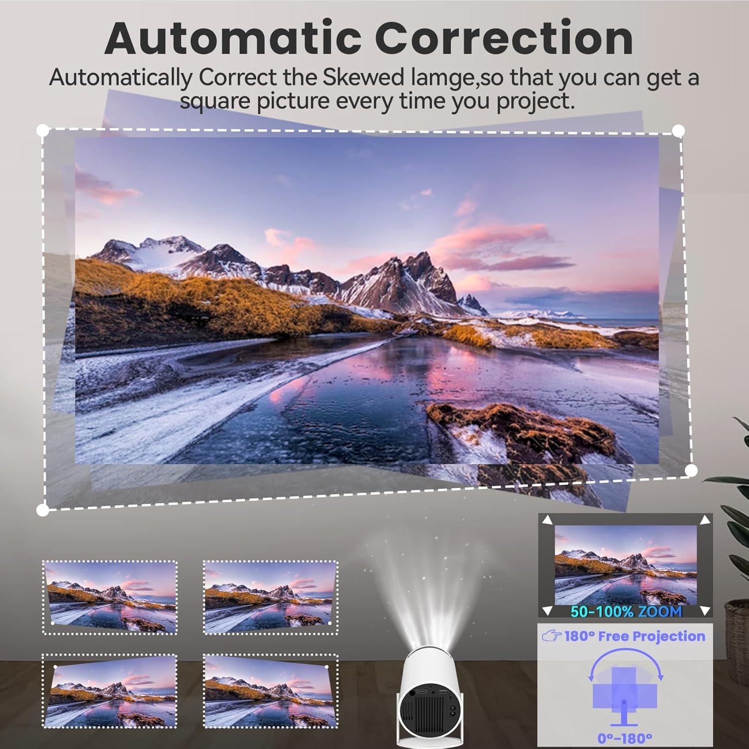 Proyector Portátil Cosycost HY300 1080P 4K WiFi 6 8000 Lúmenes