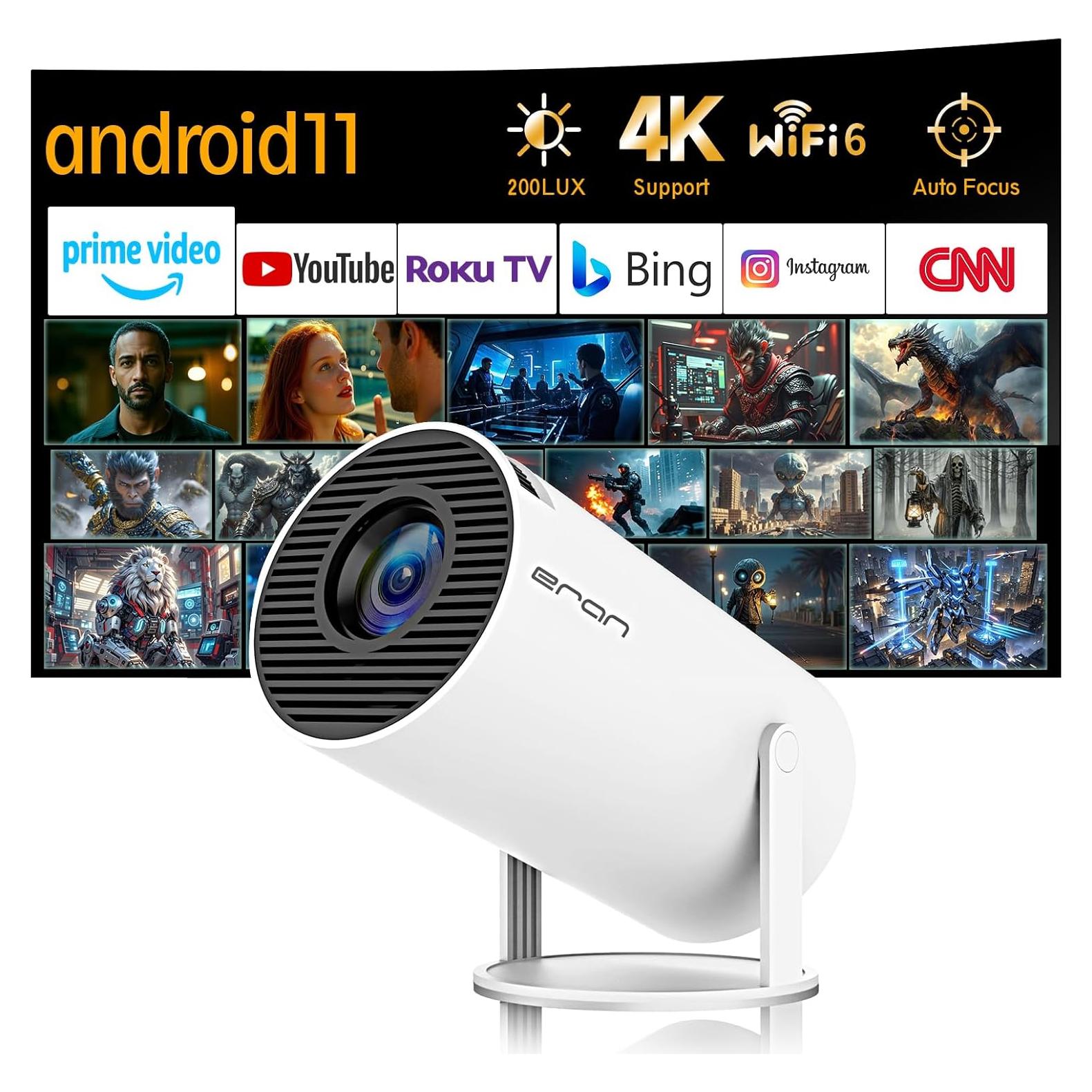 Proyector Mini Portátil ear&ear HY300 PRO 4K 1080P WiFi 6