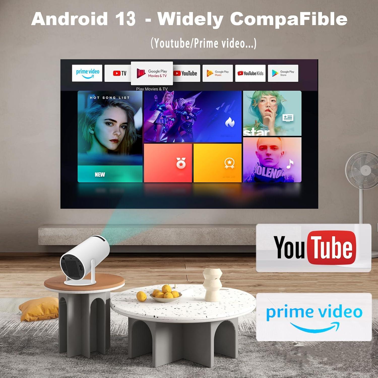 Proyector Mini Portátil ear&ear HY300 PRO 4K 1080P WiFi 6