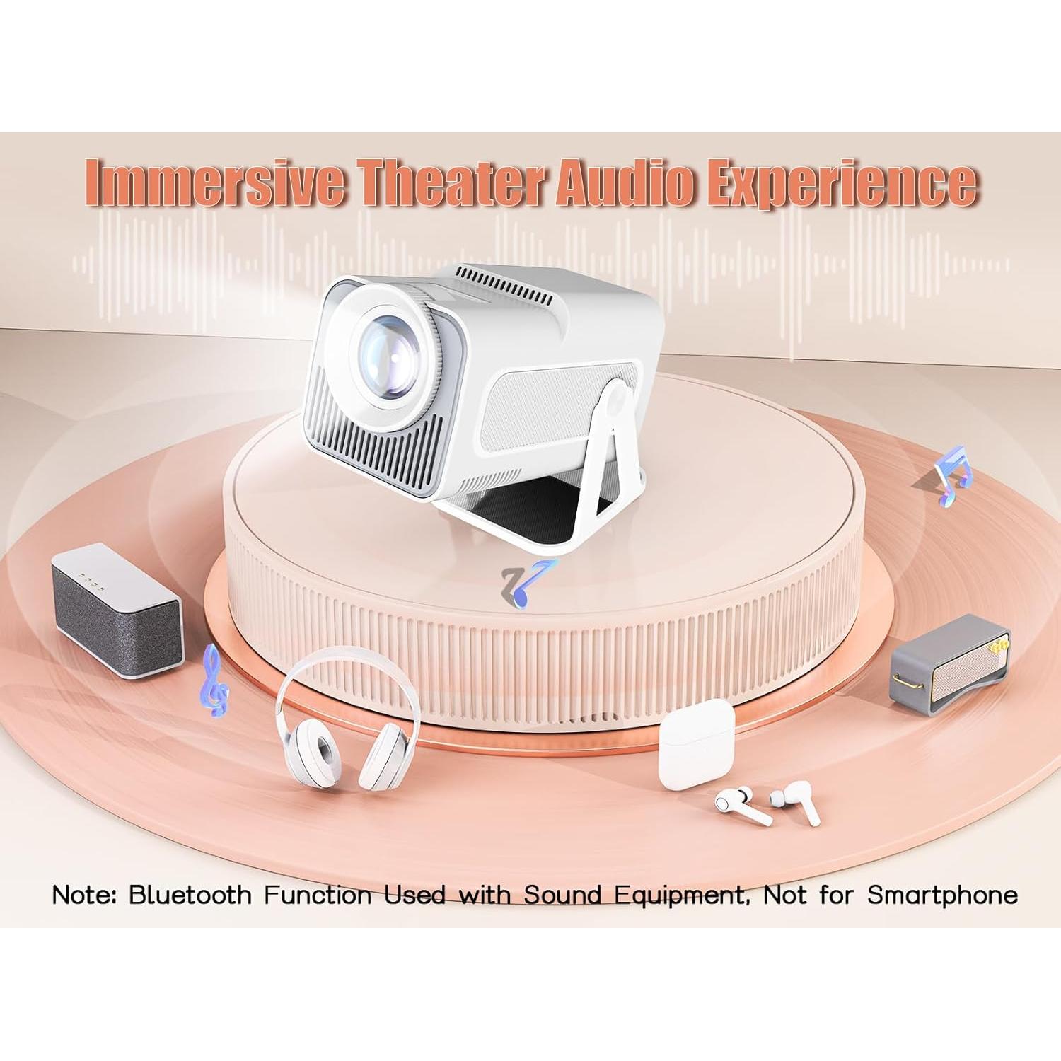 Proyector Mini Inteligente Alwtniet 320 ANSI Nativo 1080P 4K