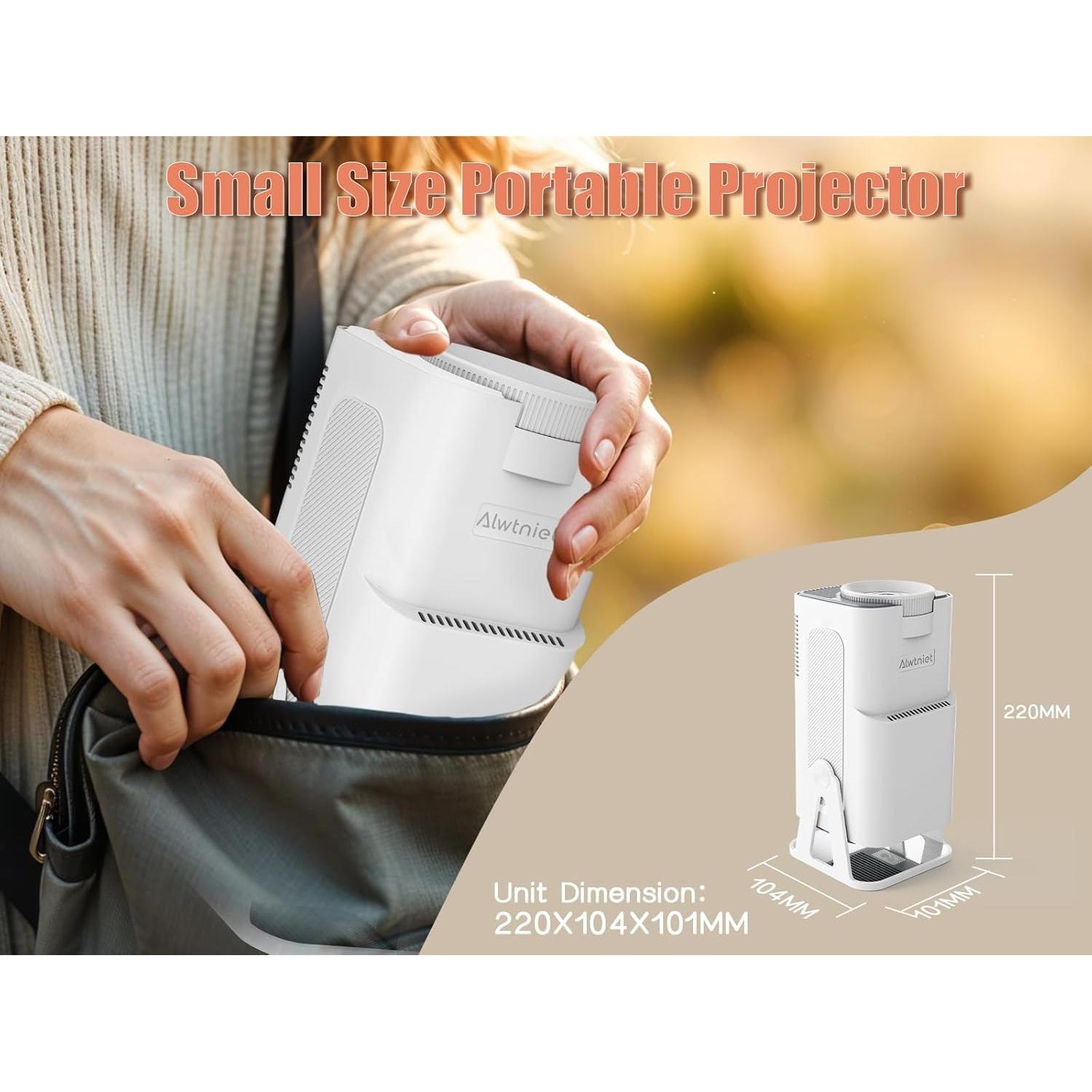 Proyector Mini Inteligente Alwtniet 320 ANSI Nativo 1080P 4K