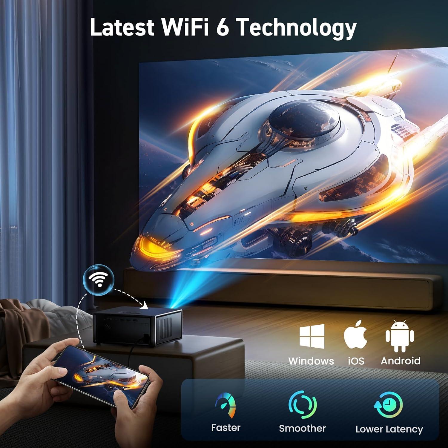 Proyector SOPYOU Aurora P5 650 ANSI 1080P WiFi Bluetooth