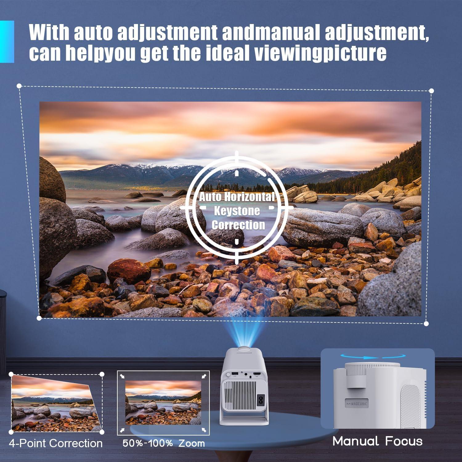 Proyector Mini Magcubic Wifi Bluetooth 1080P 4K Portátil