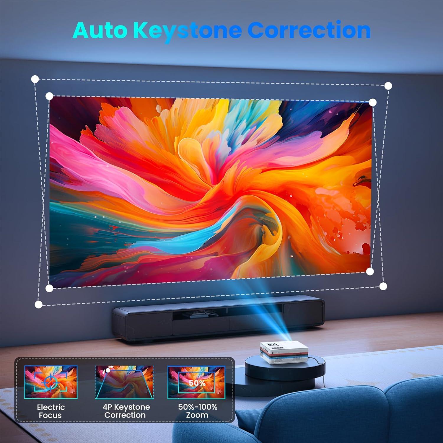 Proyector Inteligente FUDONI 4K WiFi Bluetooth 800ANSI