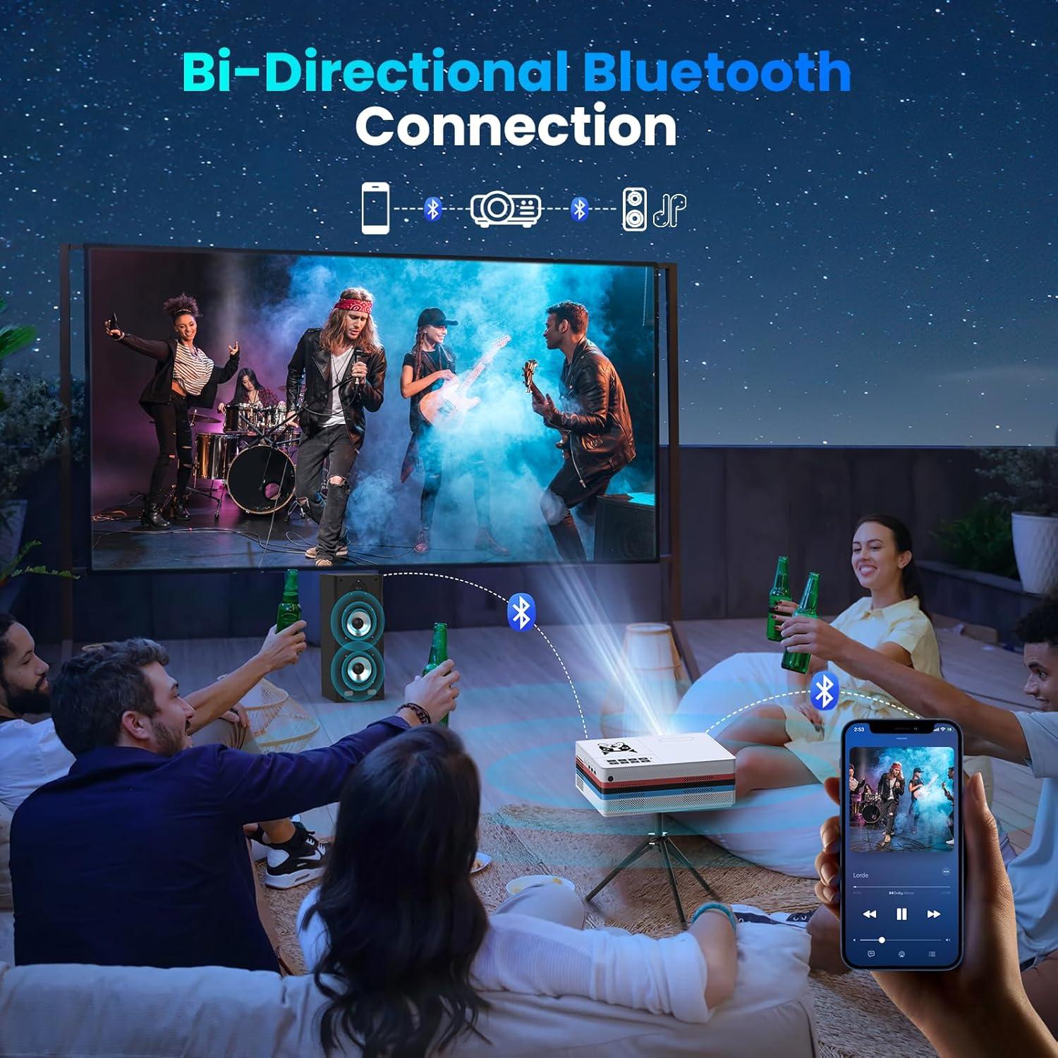 Proyector Inteligente FUDONI 4K WiFi Bluetooth 800ANSI