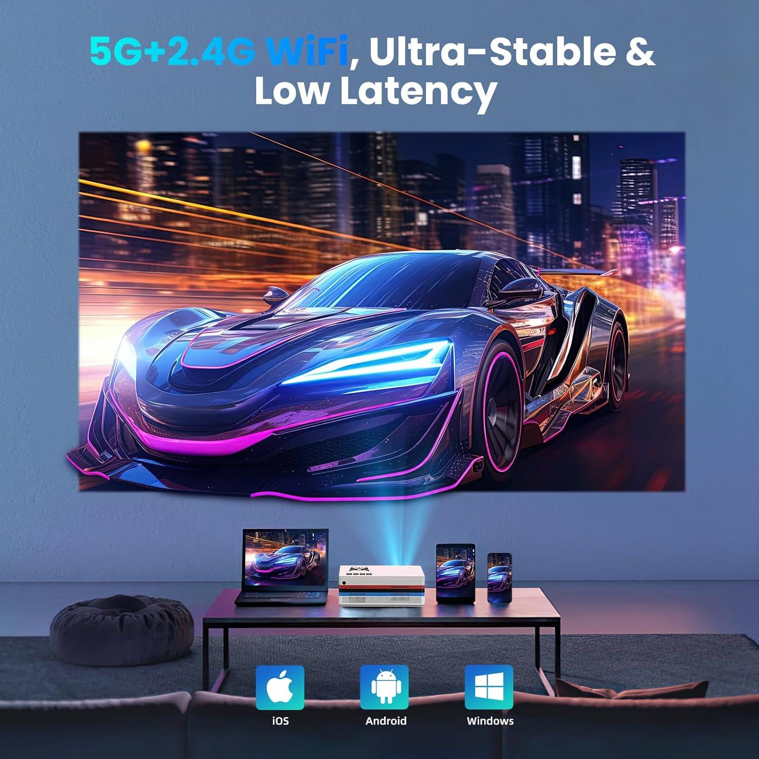 Proyector Inteligente FUDONI 4K WiFi Bluetooth 800ANSI