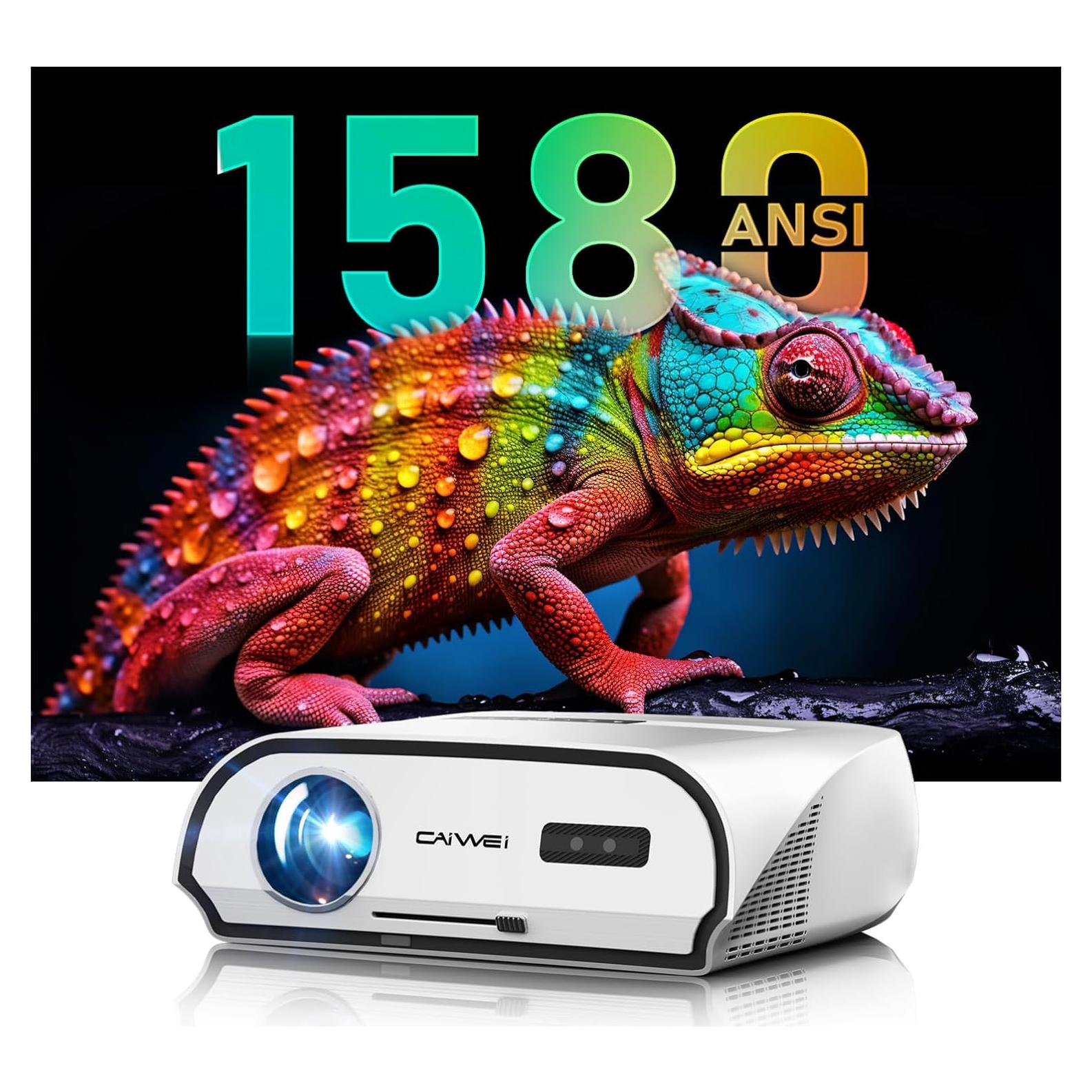 Proyector Ultra HD 4K CAIWEI 1580 Lúmenes 300"