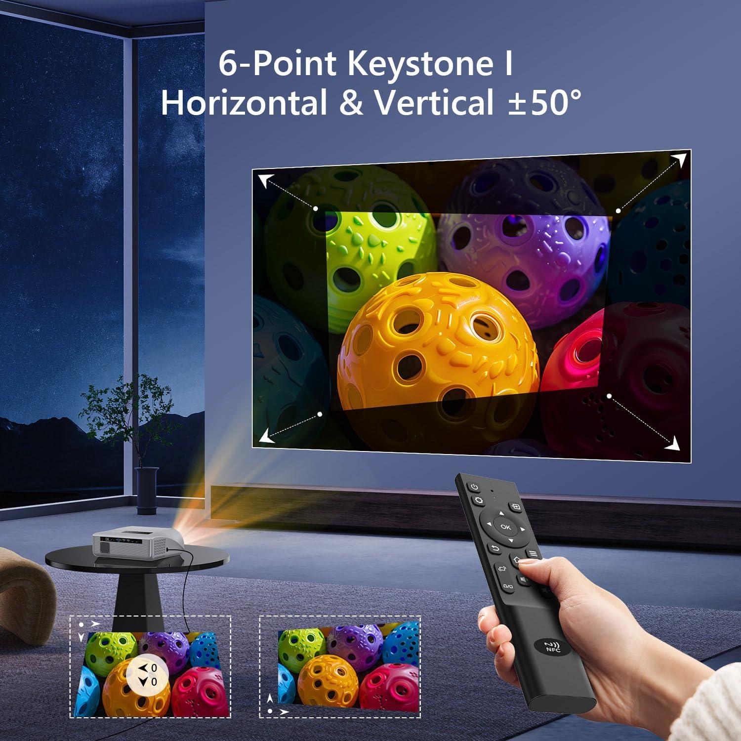 Proyector Ultra HD 4K CAIWEI 1580 Lúmenes 300"