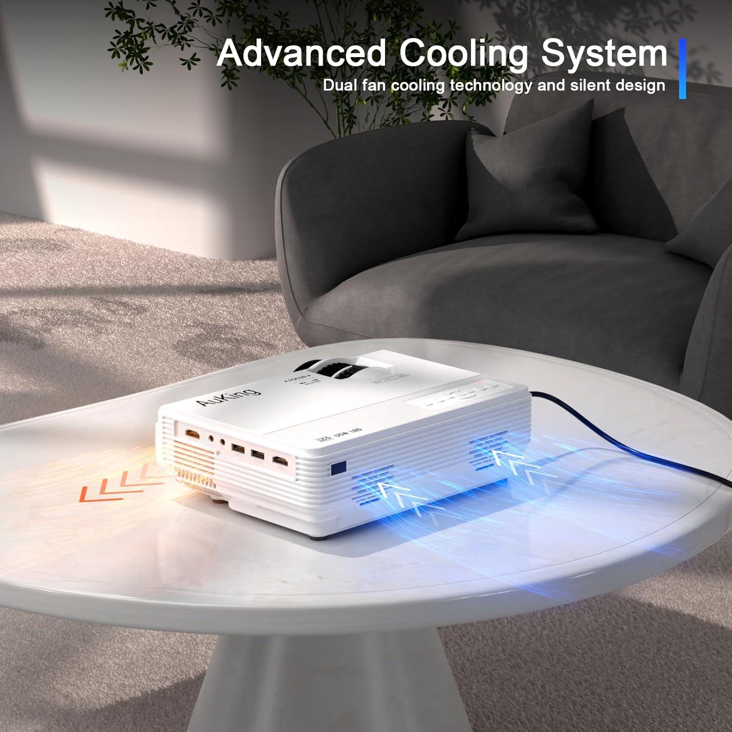 Proyector AuKing Full HD 1080P Bluetooth WiFi 6 2024