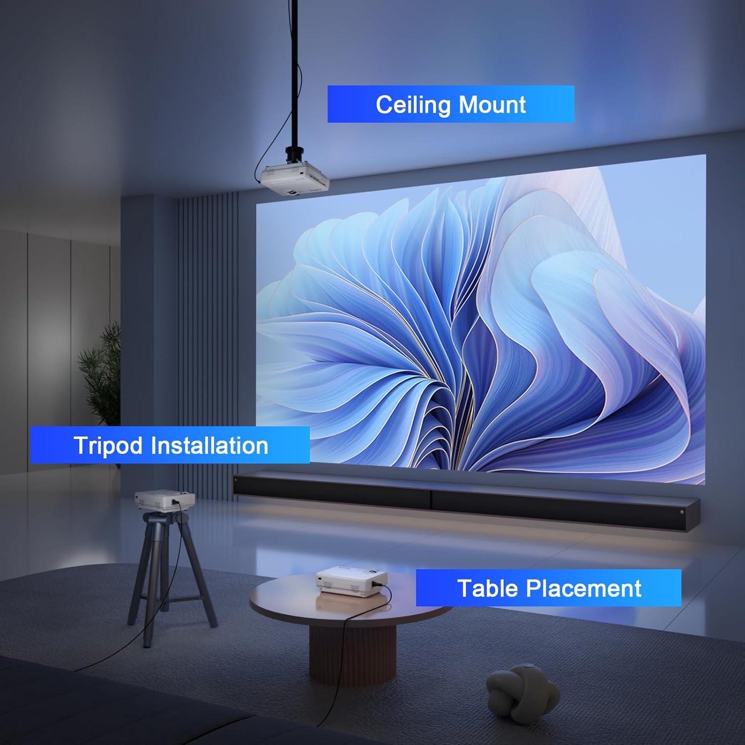 Proyector AuKing Full HD 1080P Bluetooth WiFi 6 2024