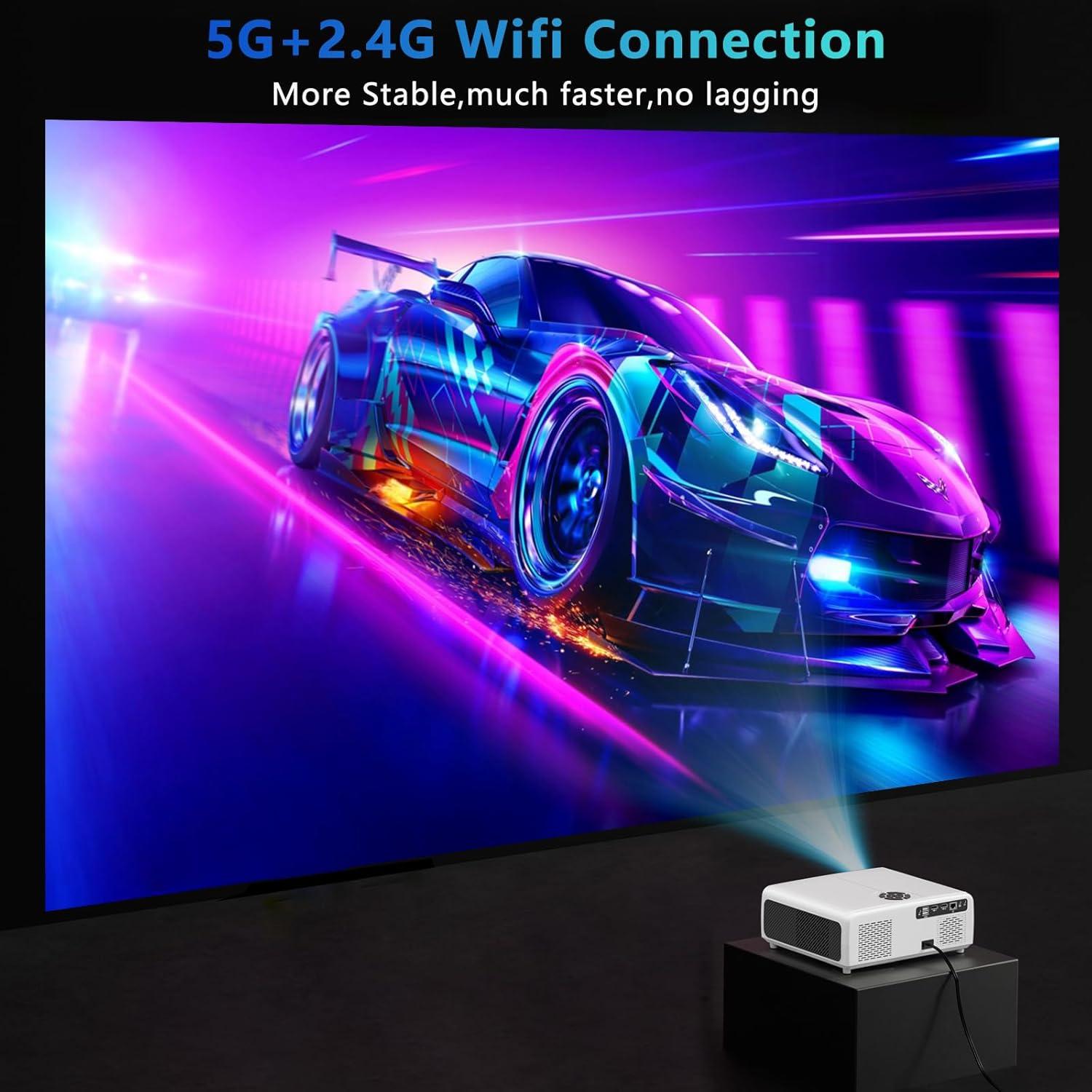 Proyector 4K DIPIKPRJ 1300ANSI WiFi Bluetooth 5.2 30W