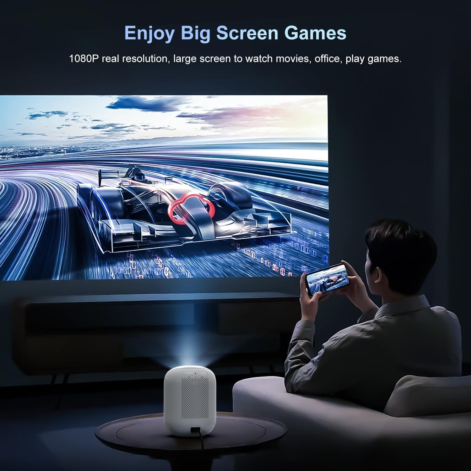 Proyector Mini ALLIWAVA PR350 4K 1080P WiFi 6 Bluetooth