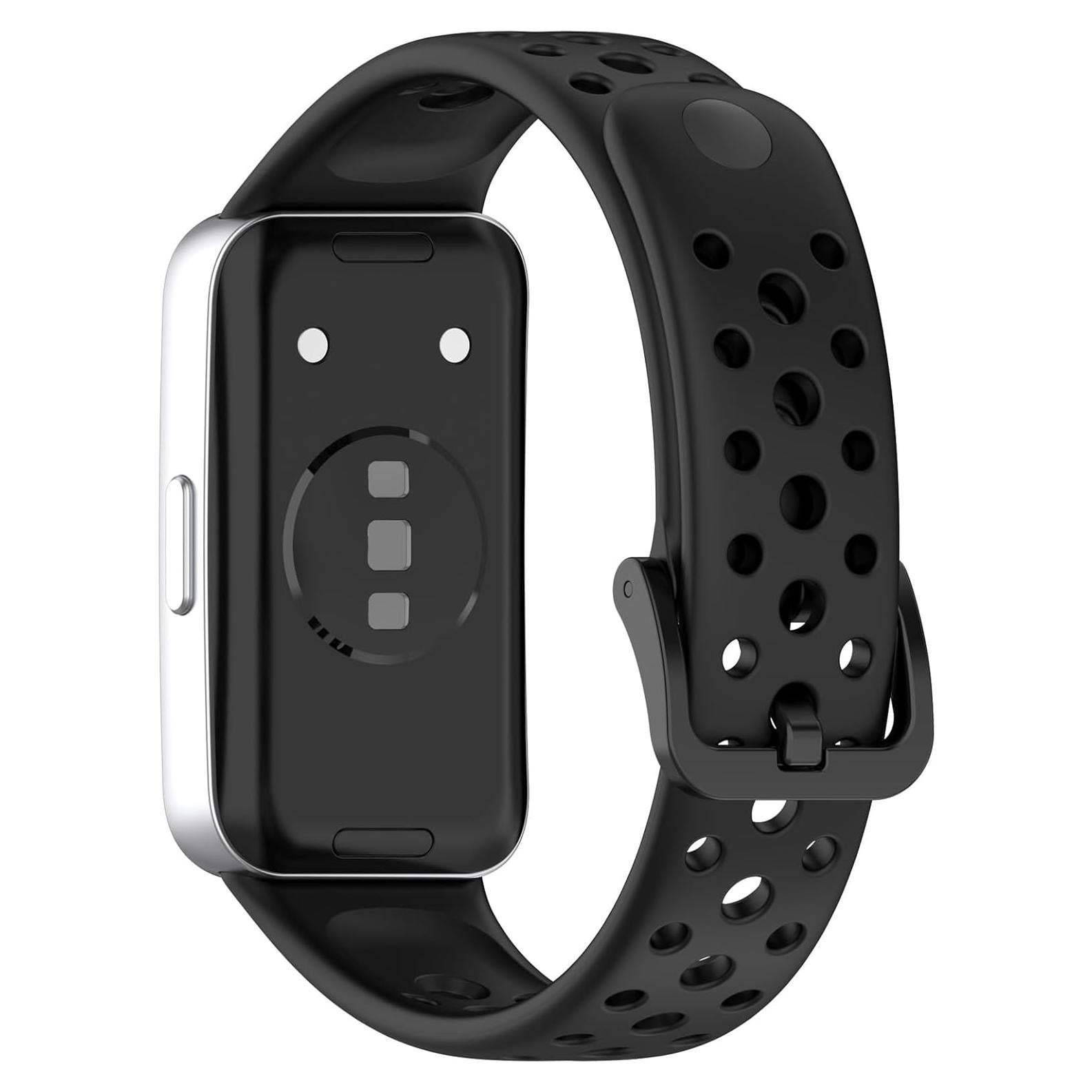 Correa de Silicona MOTONG para Huawei Band 10/9/8 - Negro