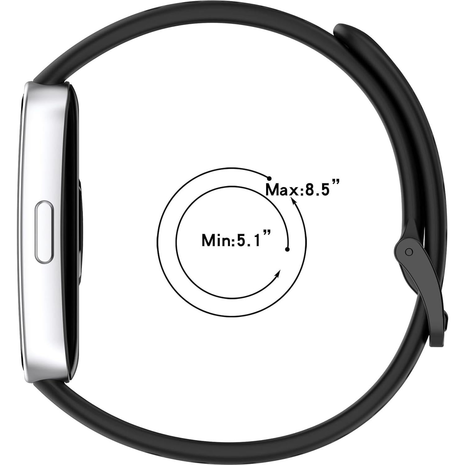 Correa de Silicona MOTONG para Huawei Band 10/9/8 - Negro