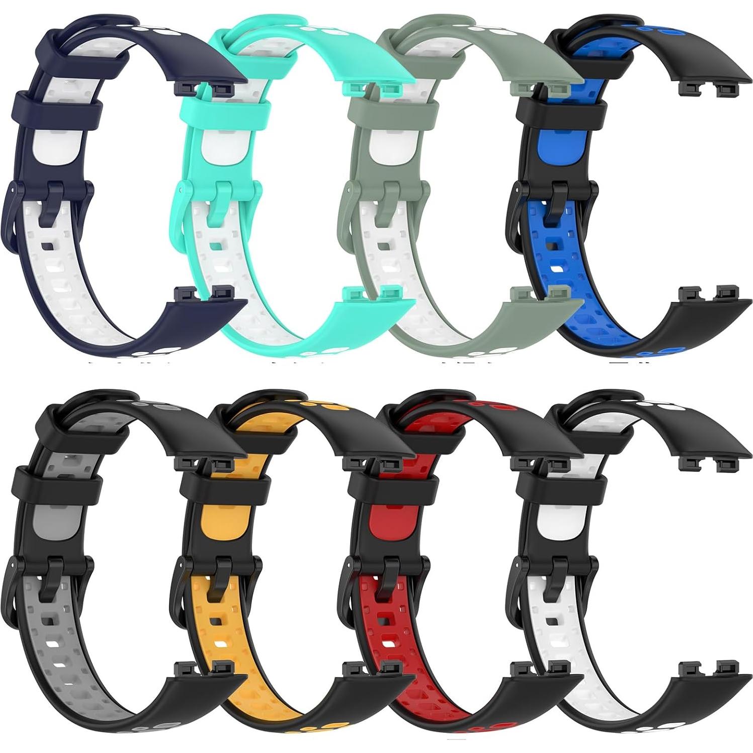 Correa de Reemplazo LOKEKE para Huawei Band 10/9/8 - TPU Negro/Gris