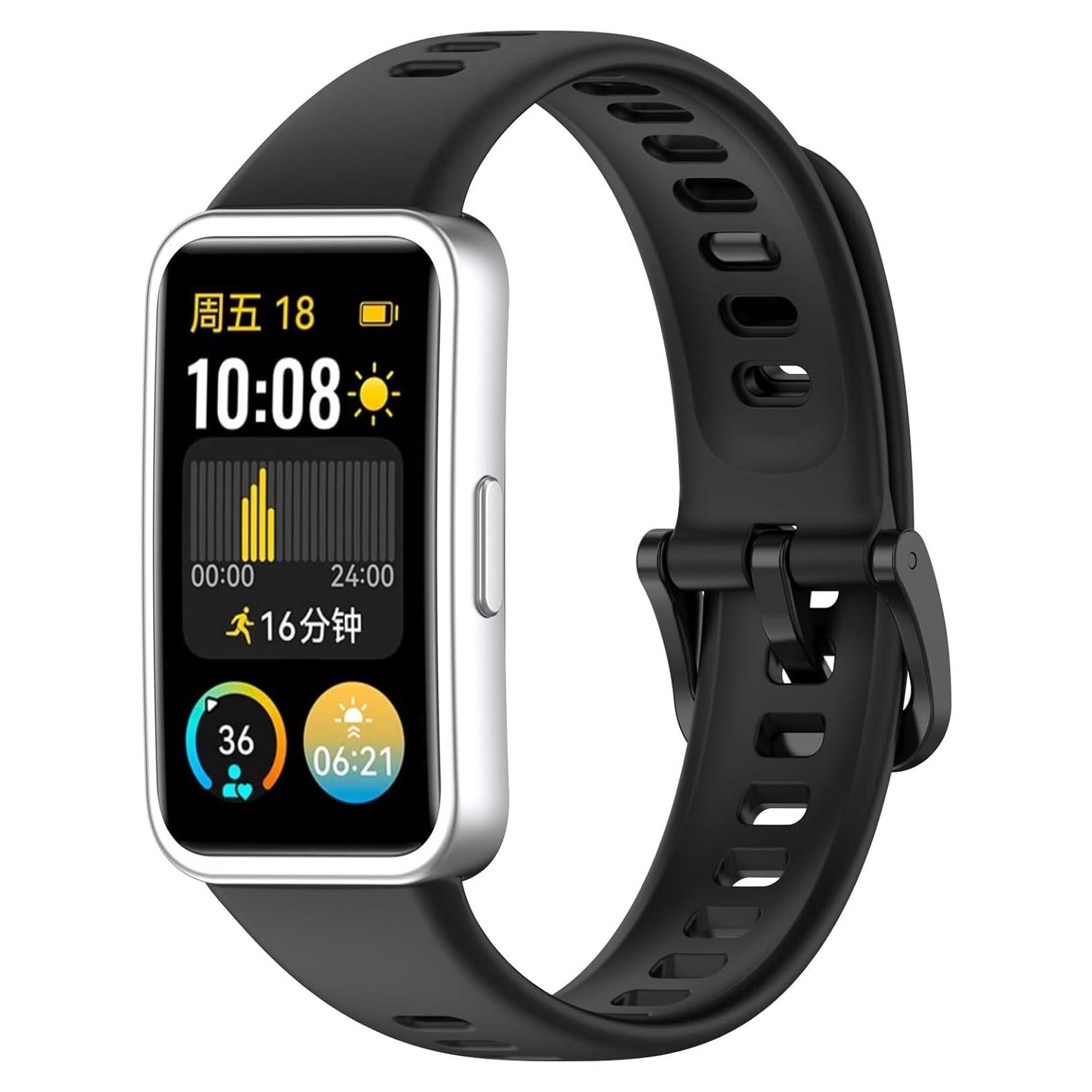 Correa de Silicona MOTONG para Huawei Band 10/9/8 - Negro