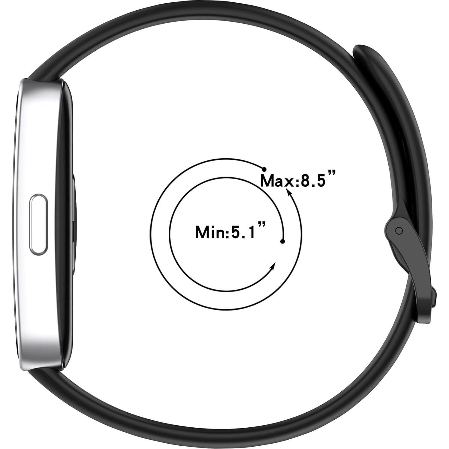 Correa de Silicona MOTONG para Huawei Band 10/9/8 - Negro