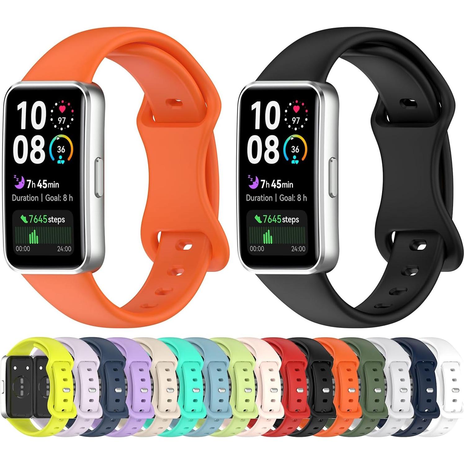 Correa de Silicona MOTONG para Huawei Band 10/9/8 - Negro