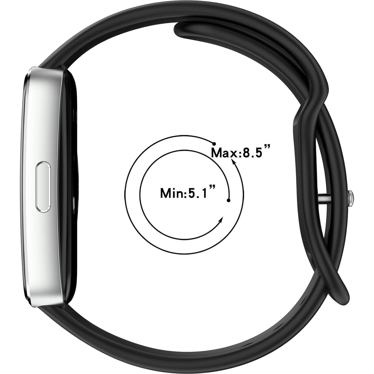 Correa de Silicona MOTONG para Huawei Band 10/9/8 - Negro