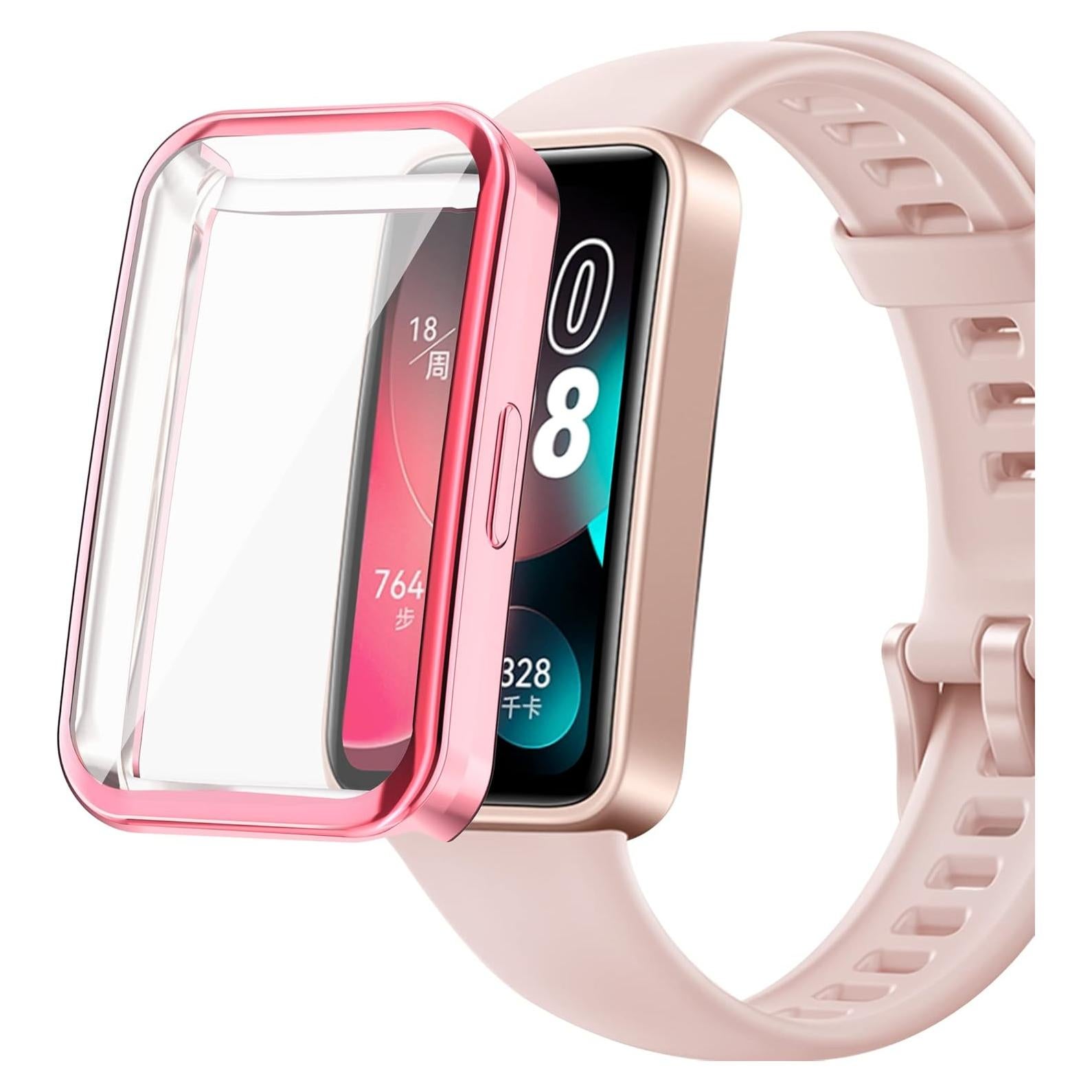 Funda Protectora TPU Rosa para Huawei Band 10/9/8