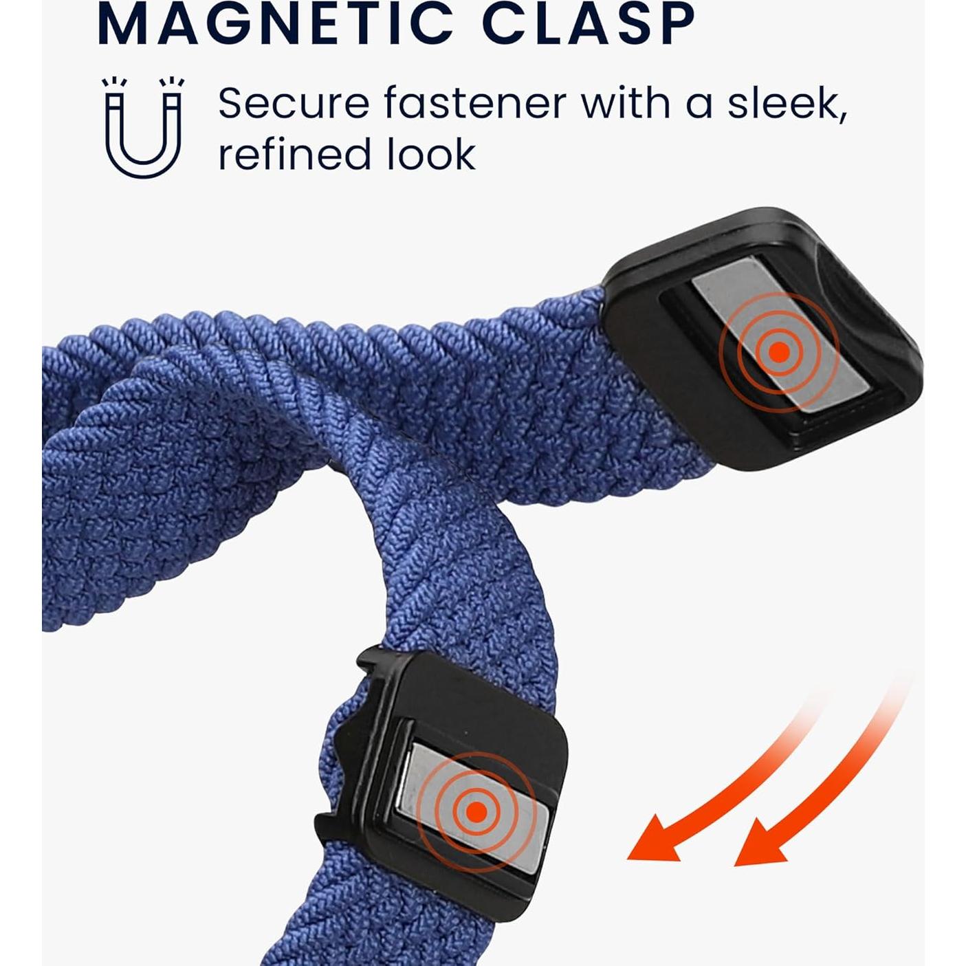 Correa de Reloj Inteligente KWmobile Nylon 2x Negro/Azul