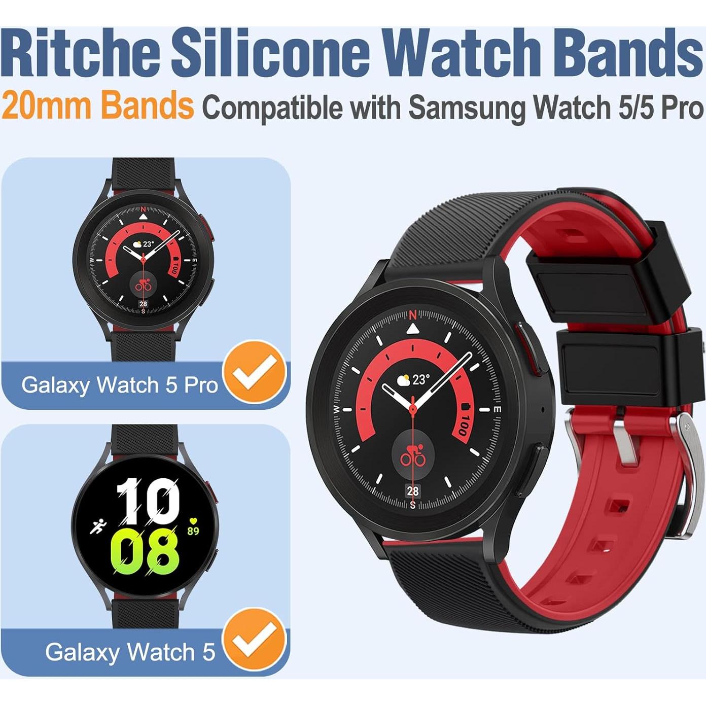 Banda de Reloj Silicona Ritche 18mm 20mm 22mm 24mm Unisex