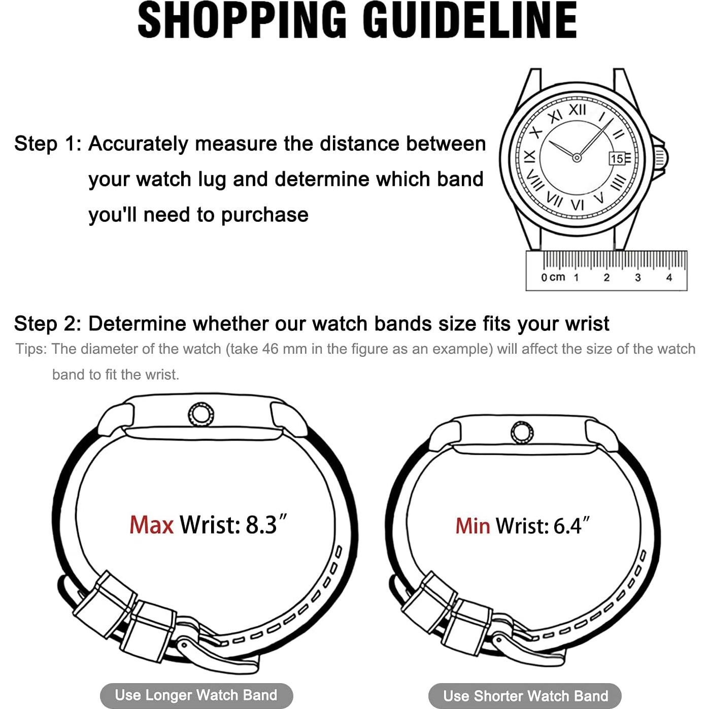 Banda de Reloj Silicona Ritche 18mm 20mm 22mm 24mm Unisex