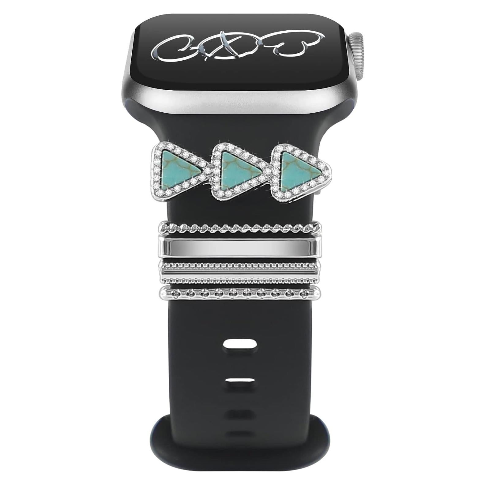 Encantos de Diamante Brillante ALMNVO para Apple Watch 20mm