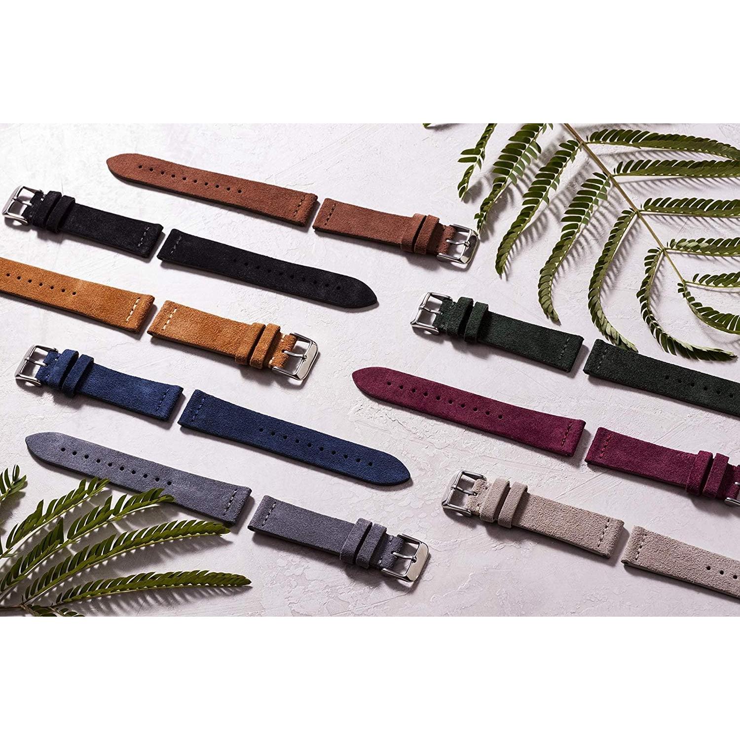 Correa de Reloj de Ante Benchmark 20mm Azul Marino Unisex