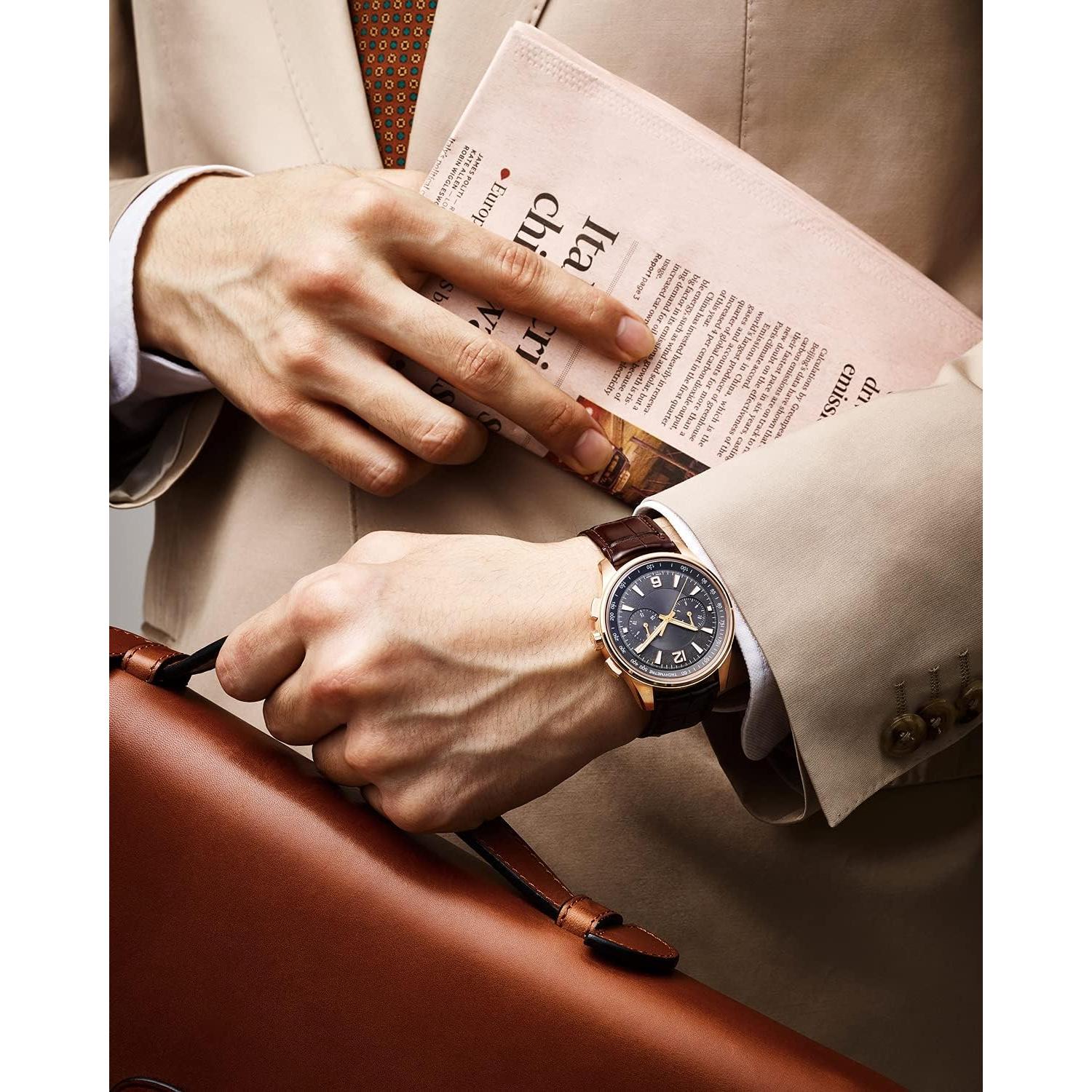 Correa de Reloj de Cuero BINLUN Patrón Cocodrilo 13 Tamaños