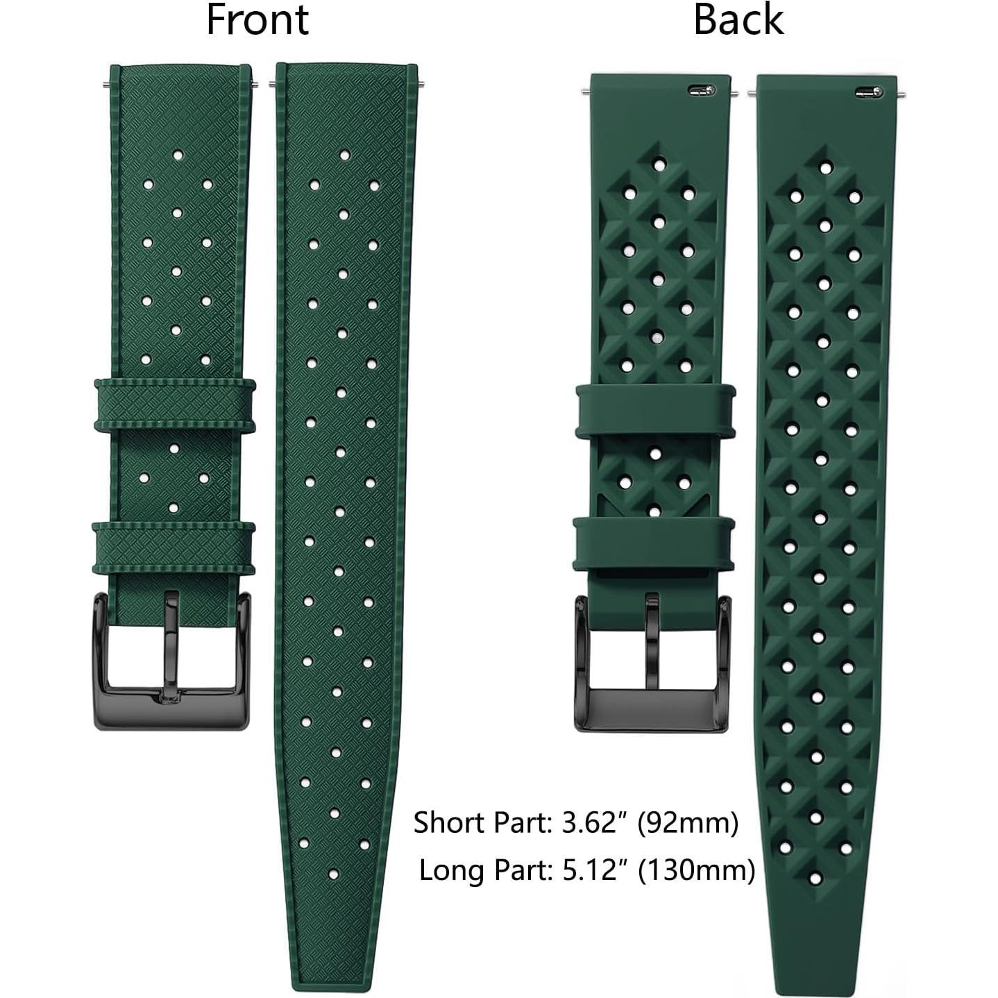 Correa de Reloj Silicona Artthurse 22mm Tropical Verde