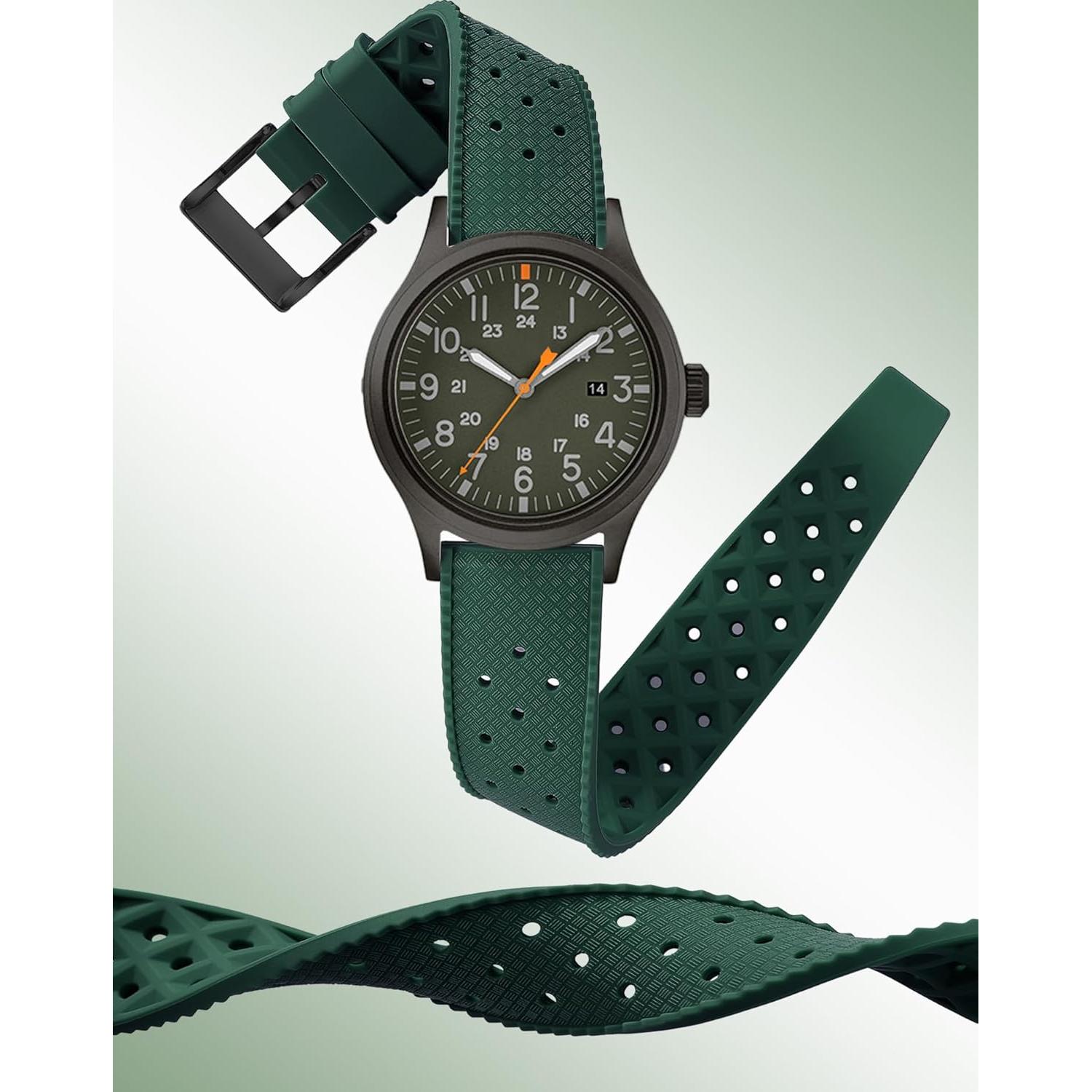 Correa de Reloj Silicona Artthurse 22mm Tropical Verde