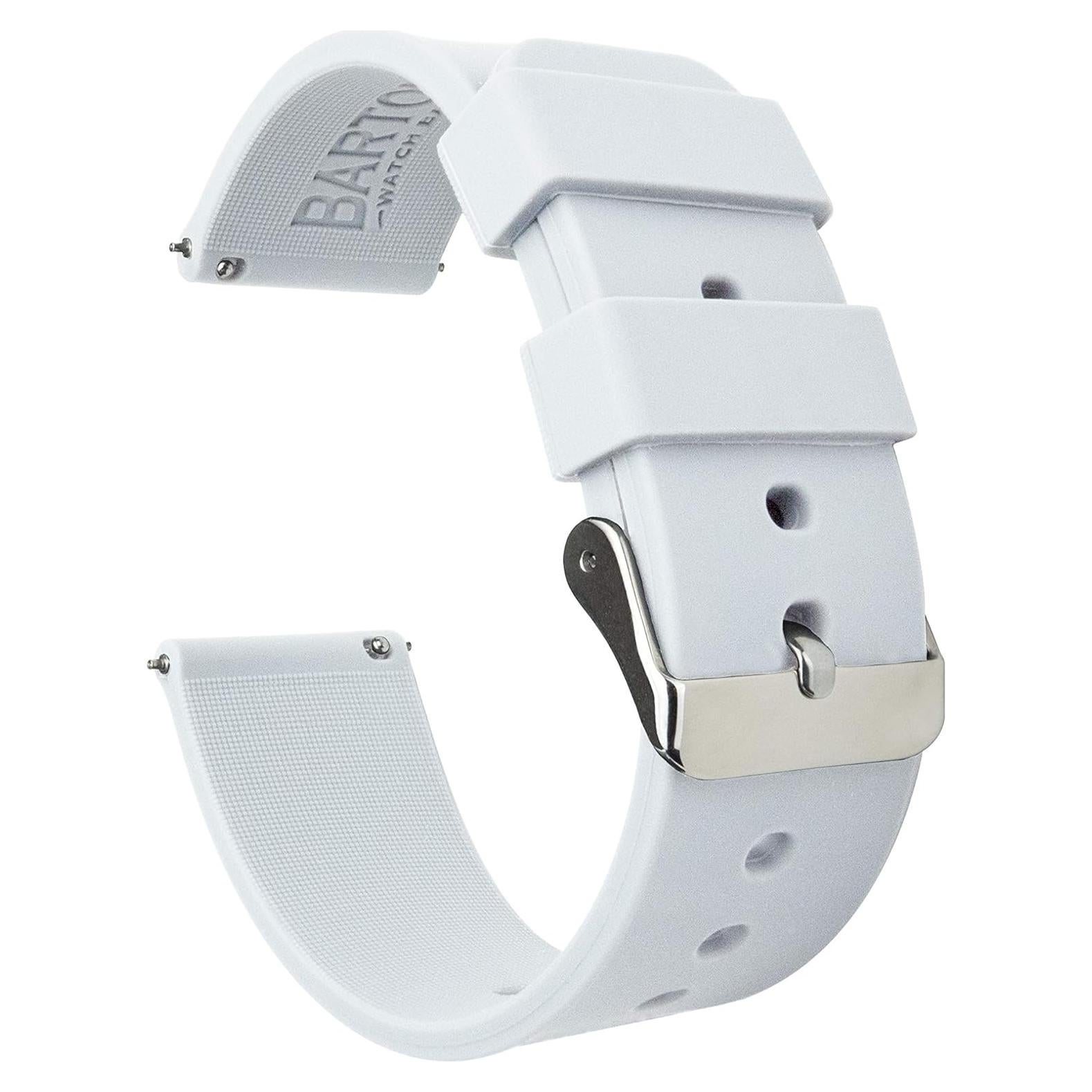 Correa de Silicona Barton 20mm Blanca - Rápida Liberación