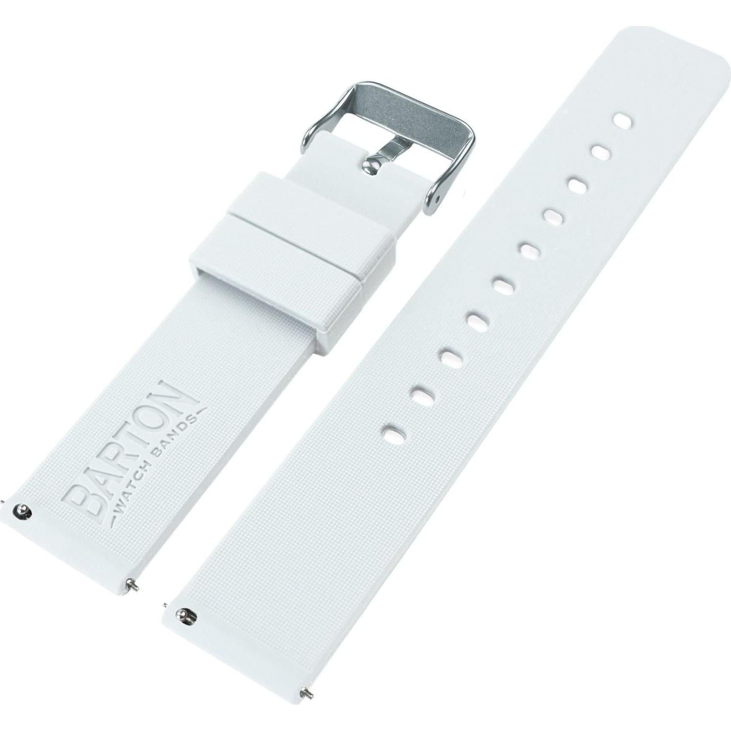 Correa de Silicona Barton 20mm Blanca - Rápida Liberación