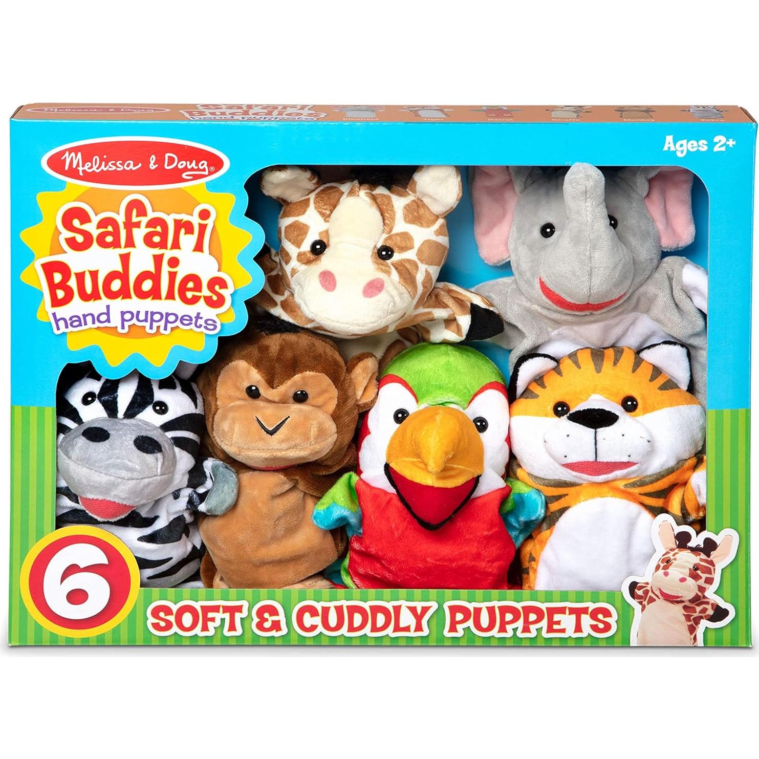 Títeres de Mano Safari Buddies Melissa & Doug Set de 6