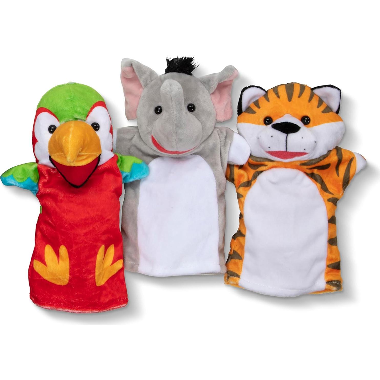 Títeres de Mano Safari Buddies Melissa & Doug Set de 6